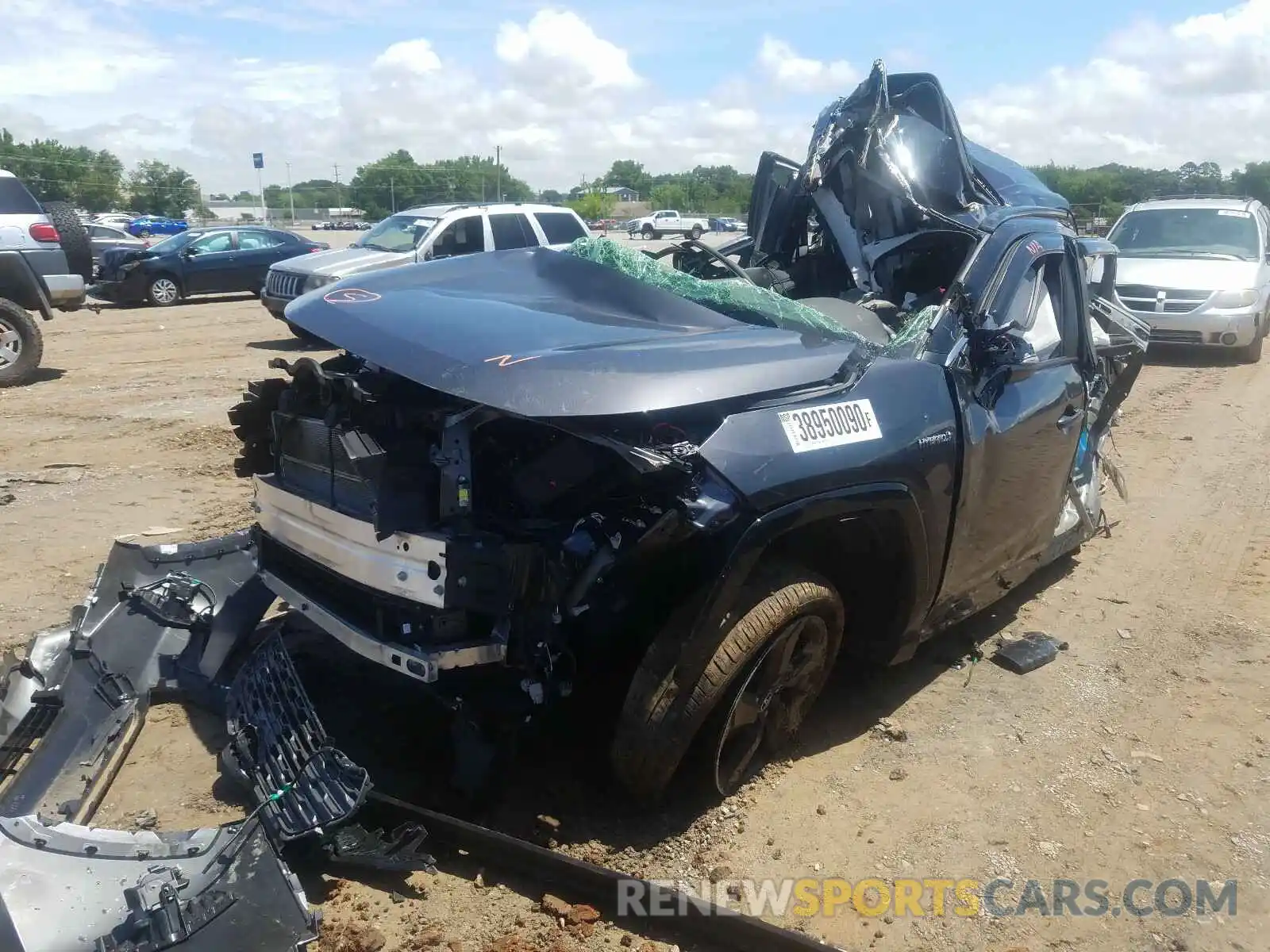 2 Photograph of a damaged car JTMEWRFV8KD506831 TOYOTA RAV4 2019