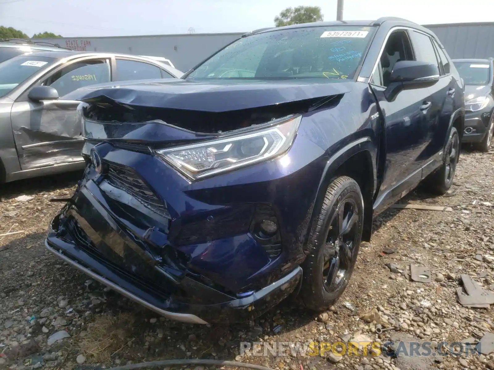 2 Photograph of a damaged car JTMEWRFV9KD525016 TOYOTA RAV4 2019