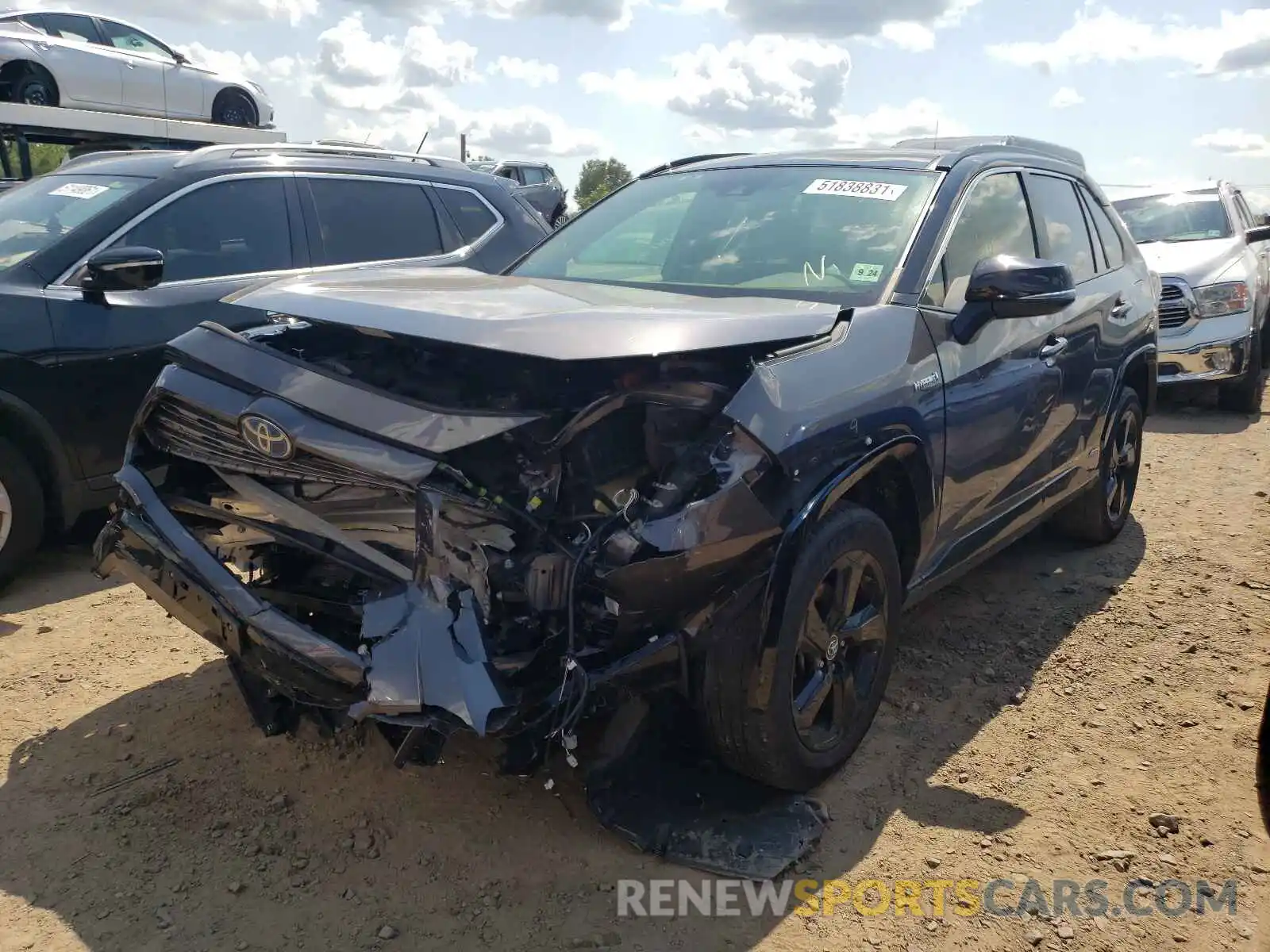 2 Photograph of a damaged car JTMEWRFV9KJ002662 TOYOTA RAV4 2019