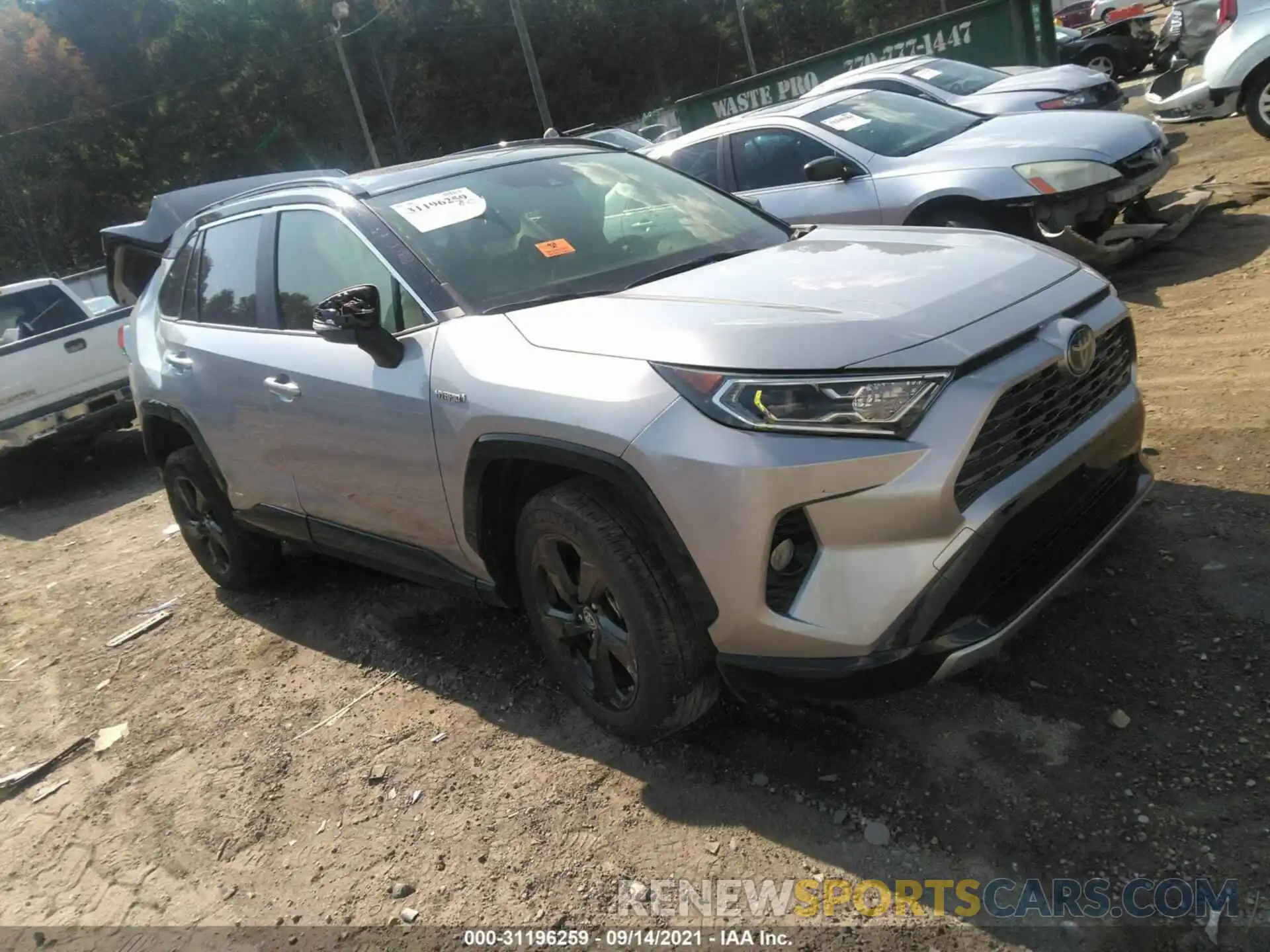 1 Photograph of a damaged car JTMEWRFV9KJ009661 TOYOTA RAV4 2019