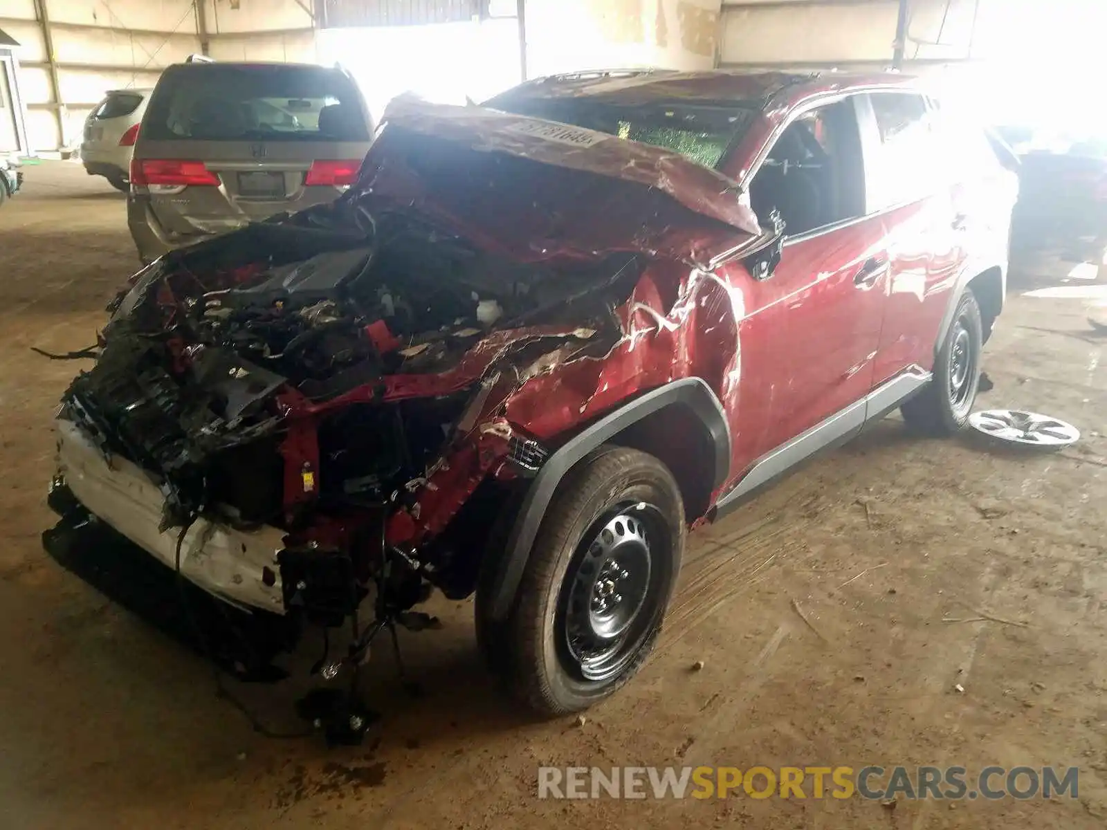 2 Photograph of a damaged car JTMF1RFV6KJ012066 TOYOTA RAV4 2019