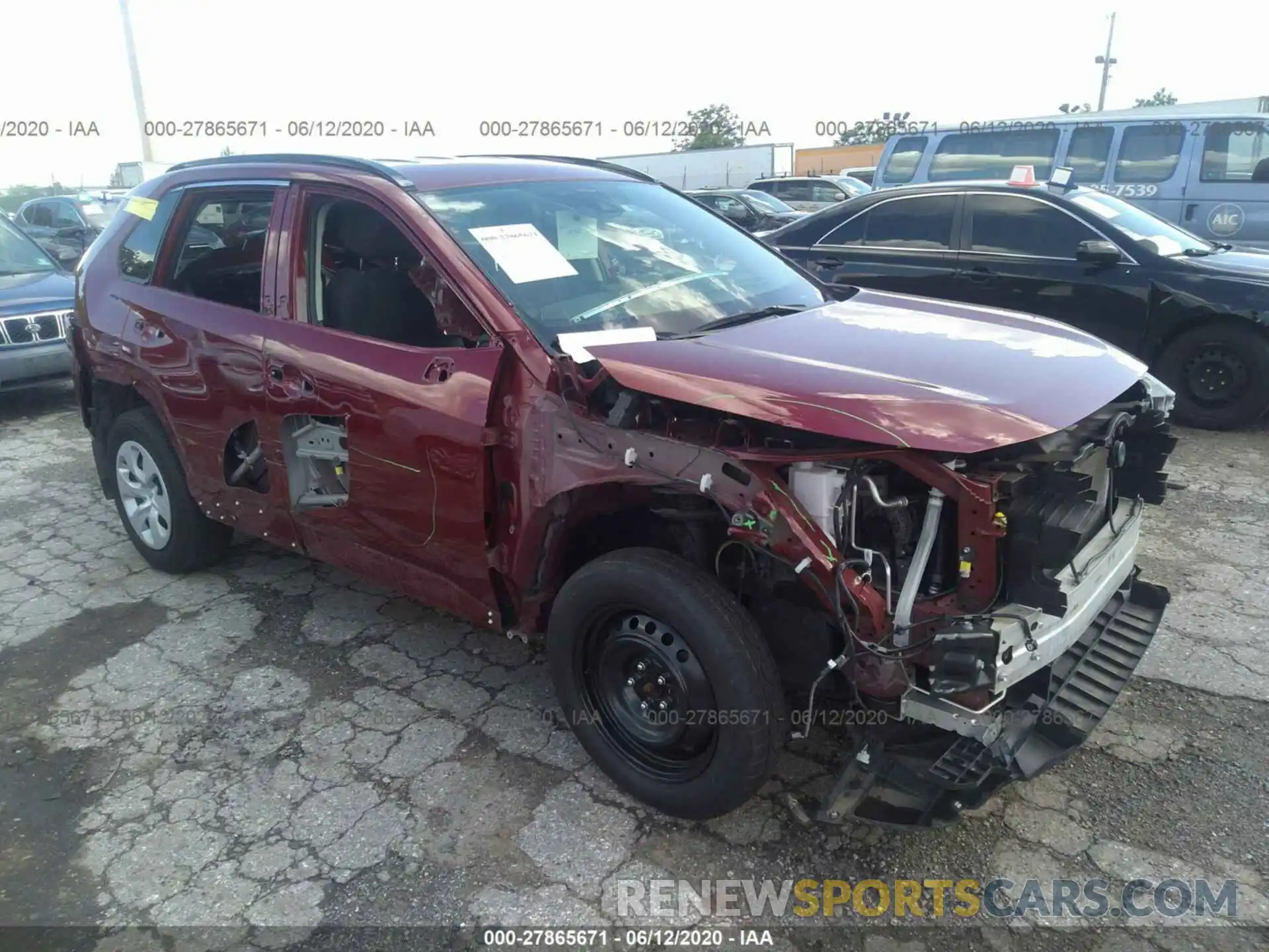 1 Photograph of a damaged car JTMF1RFVXKD002638 TOYOTA RAV4 2019