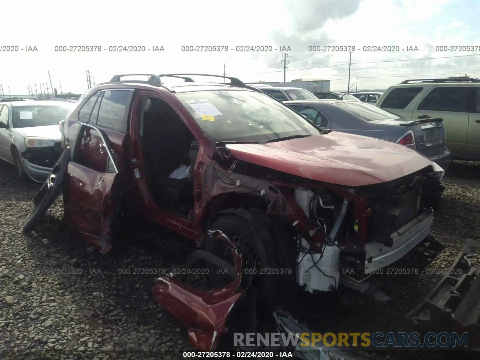 1 Photograph of a damaged car JTMF1RFVXKJ007520 TOYOTA RAV4 2019