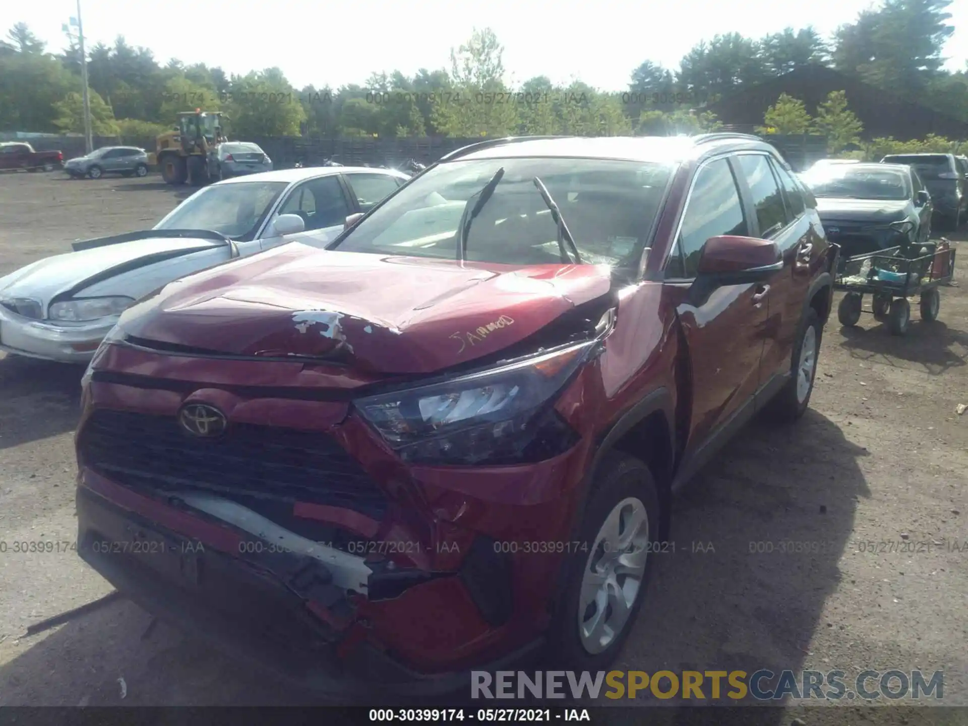 2 Photograph of a damaged car JTMG1RFV0KJ011483 TOYOTA RAV4 2019