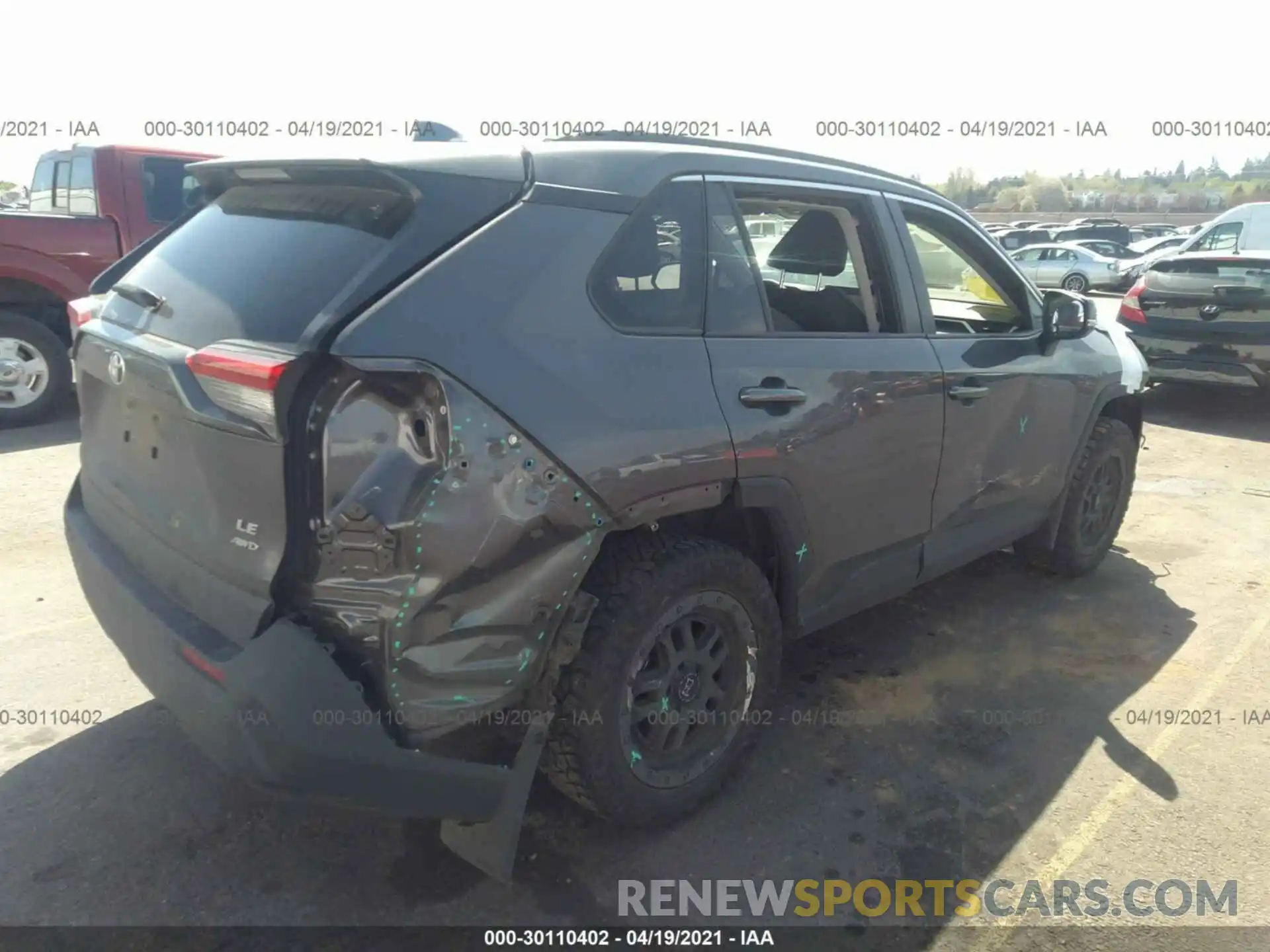 4 Фотография поврежденного автомобиля JTMG1RFV1KJ011394 TOYOTA RAV4 2019