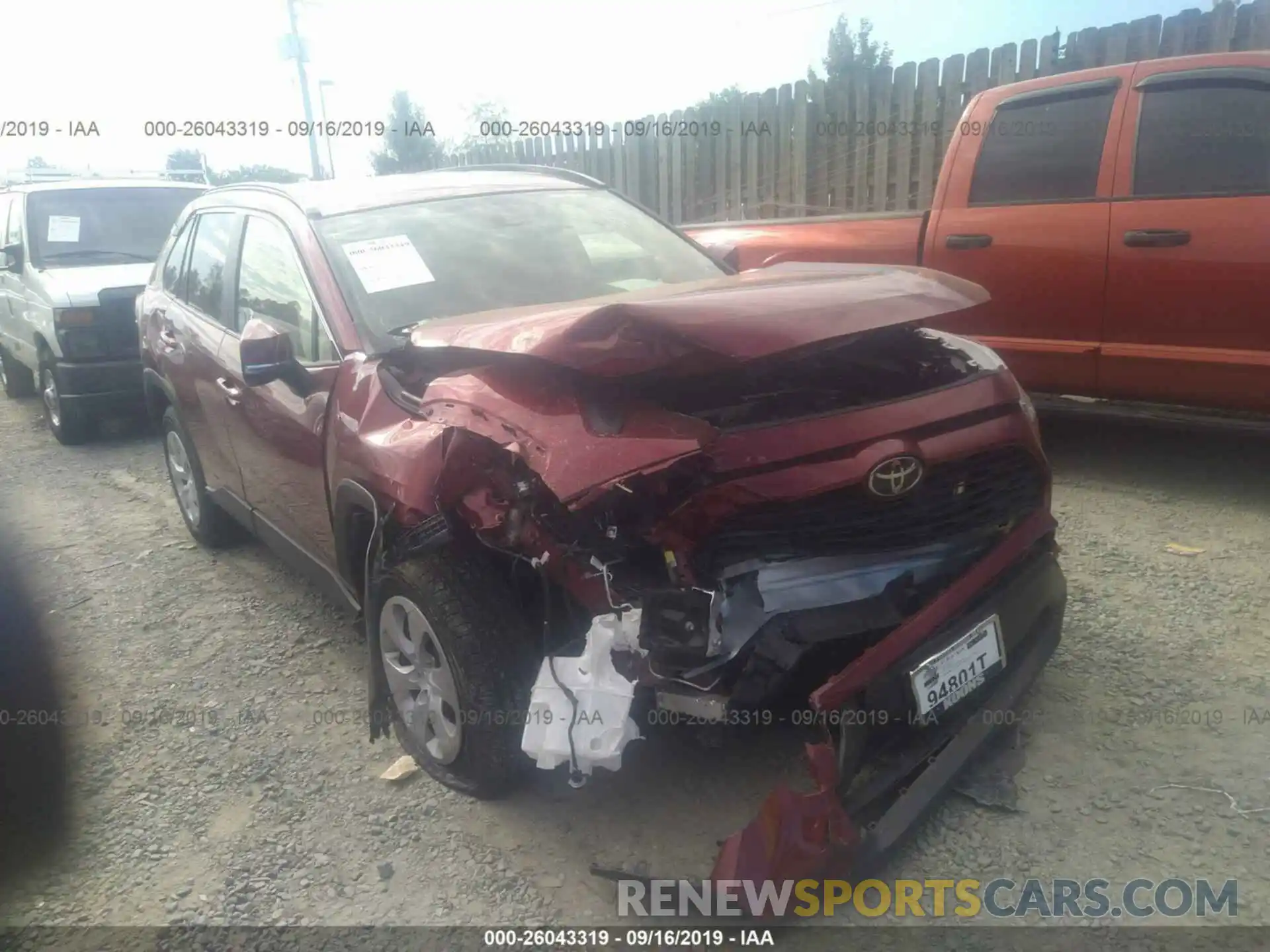 1 Photograph of a damaged car JTMG1RFV3KD022850 TOYOTA RAV4 2019