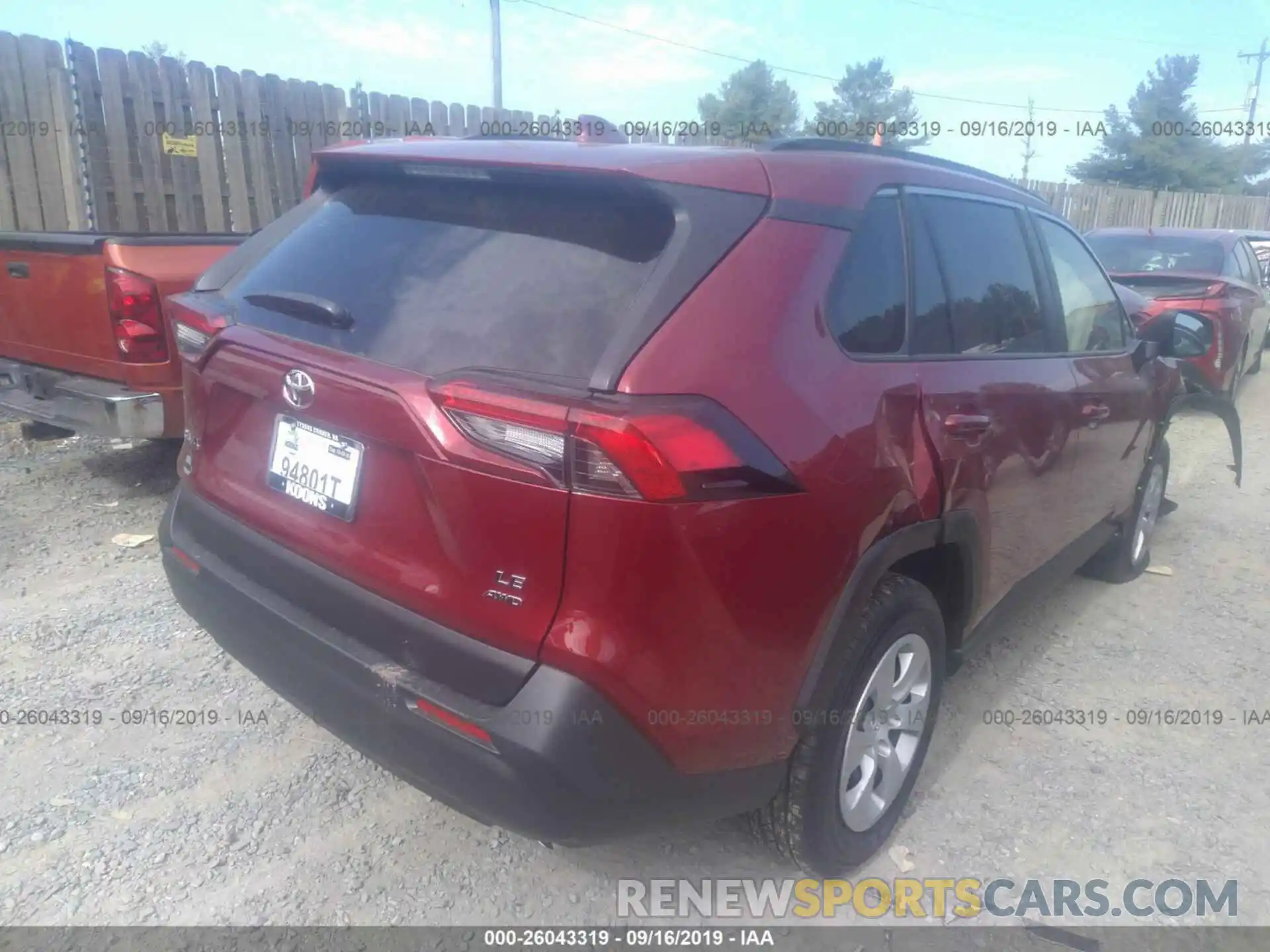 4 Photograph of a damaged car JTMG1RFV3KD022850 TOYOTA RAV4 2019