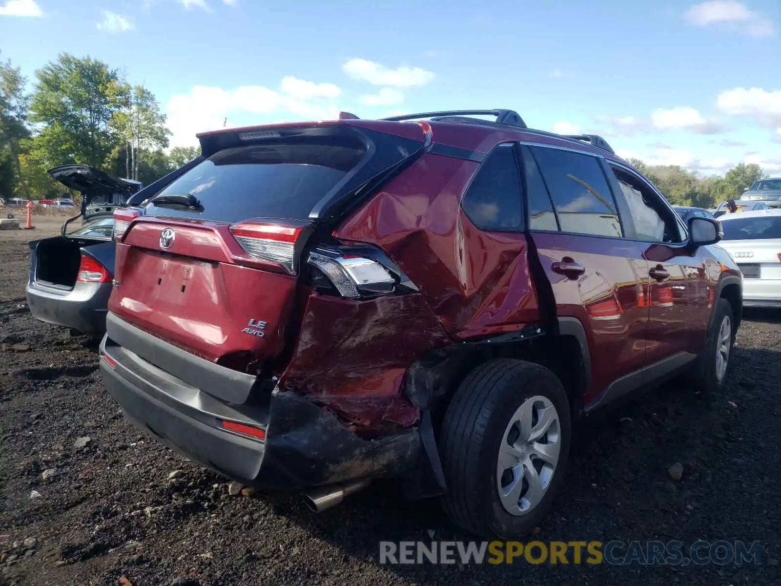 4 Photograph of a damaged car JTMG1RFV7KD509307 TOYOTA RAV4 2019