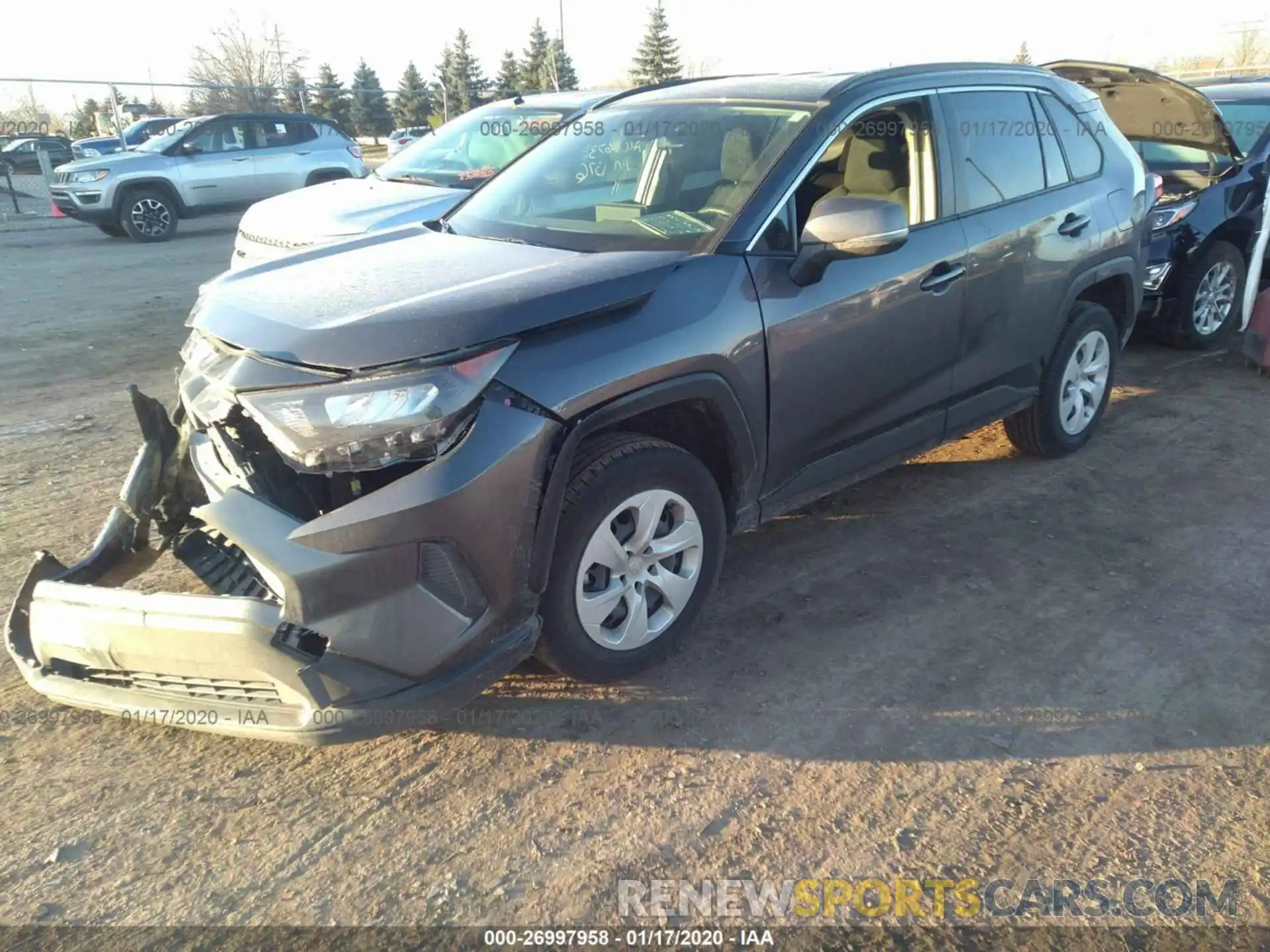 2 Photograph of a damaged car JTMG1RFV7KJ011576 TOYOTA RAV4 2019