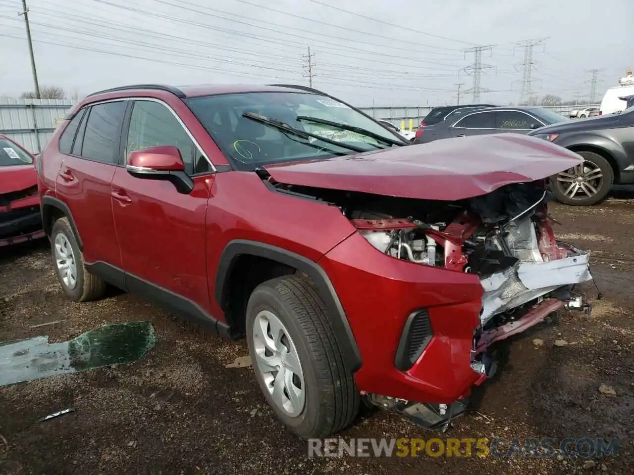 1 Photograph of a damaged car JTMG1RFV7KJ013327 TOYOTA RAV4 2019