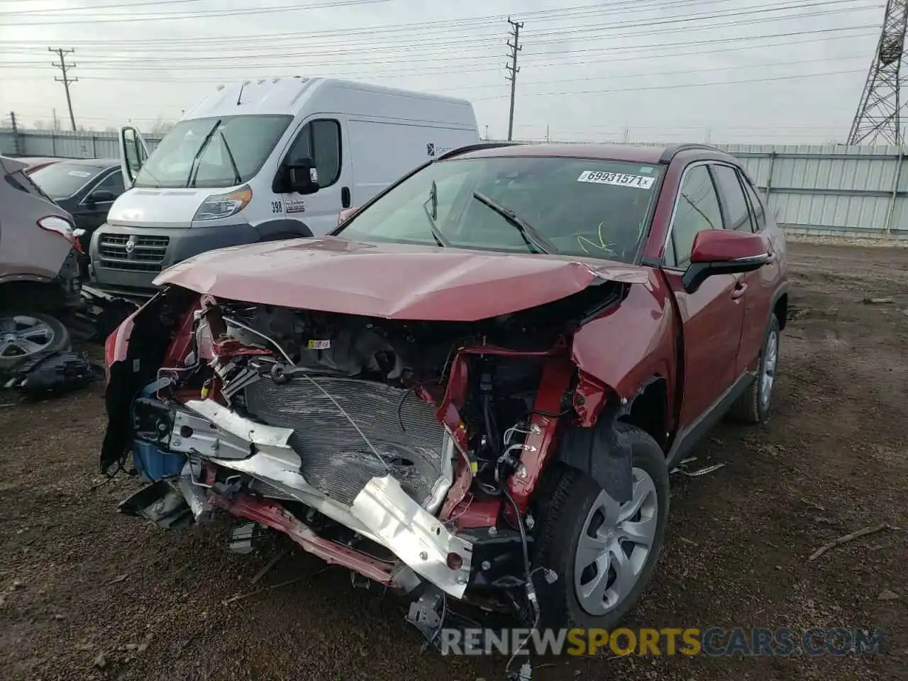 2 Photograph of a damaged car JTMG1RFV7KJ013327 TOYOTA RAV4 2019