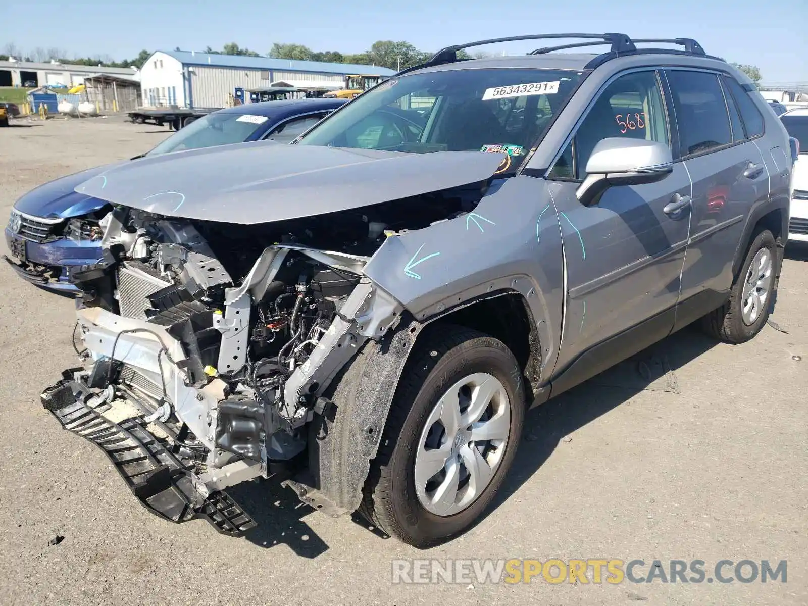 2 Photograph of a damaged car JTMG1RFV9KD032833 TOYOTA RAV4 2019