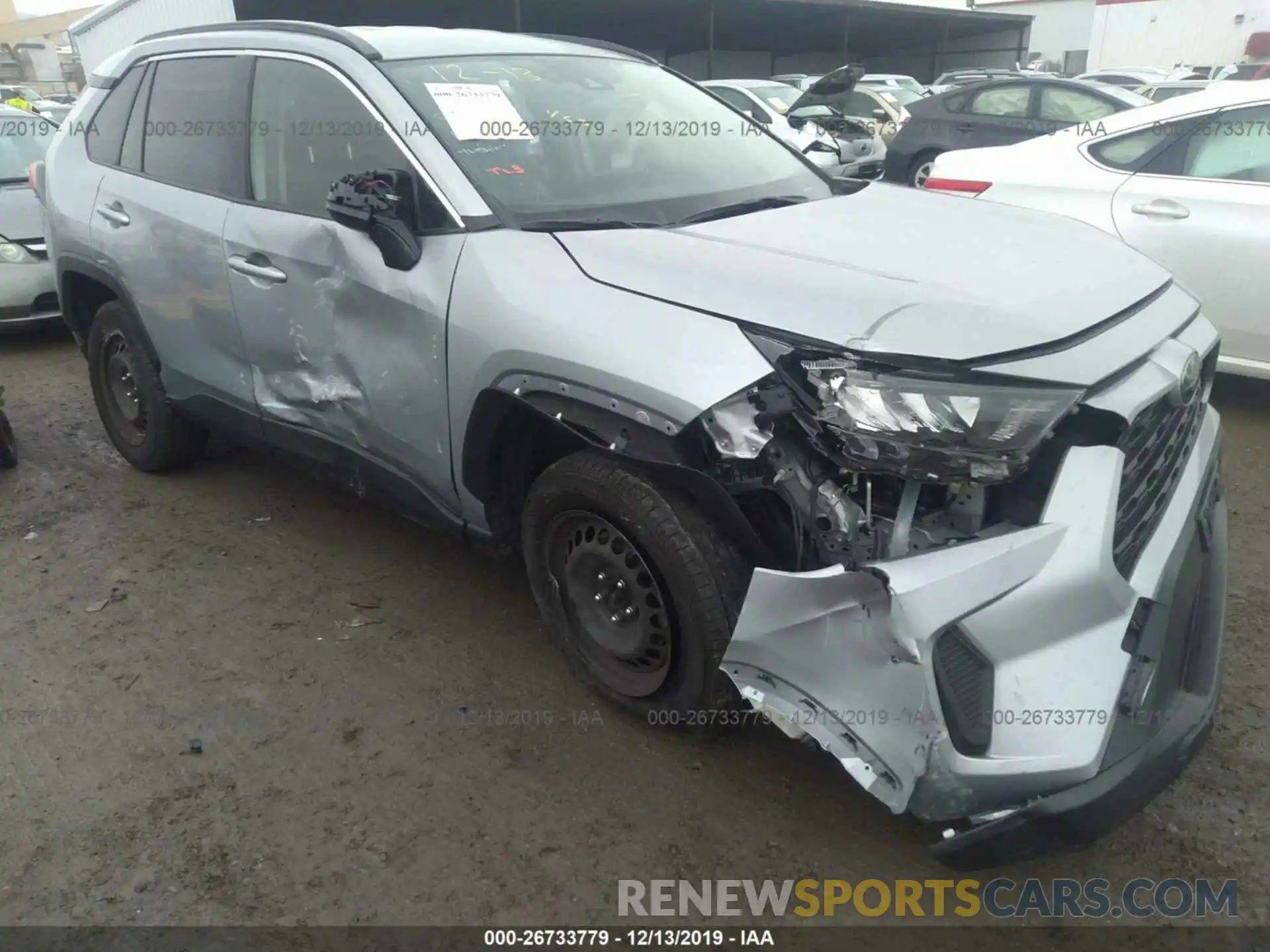 1 Photograph of a damaged car JTMH1RFV0KD506401 TOYOTA RAV4 2019