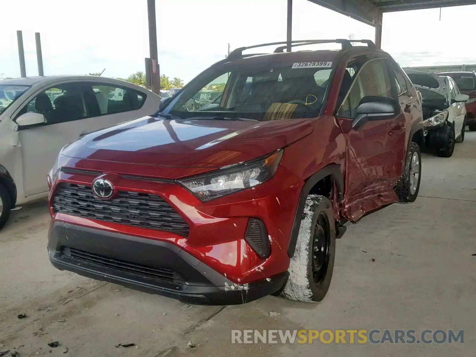 2 Photograph of a damaged car JTMH1RFV0KJ002786 TOYOTA RAV4 2019