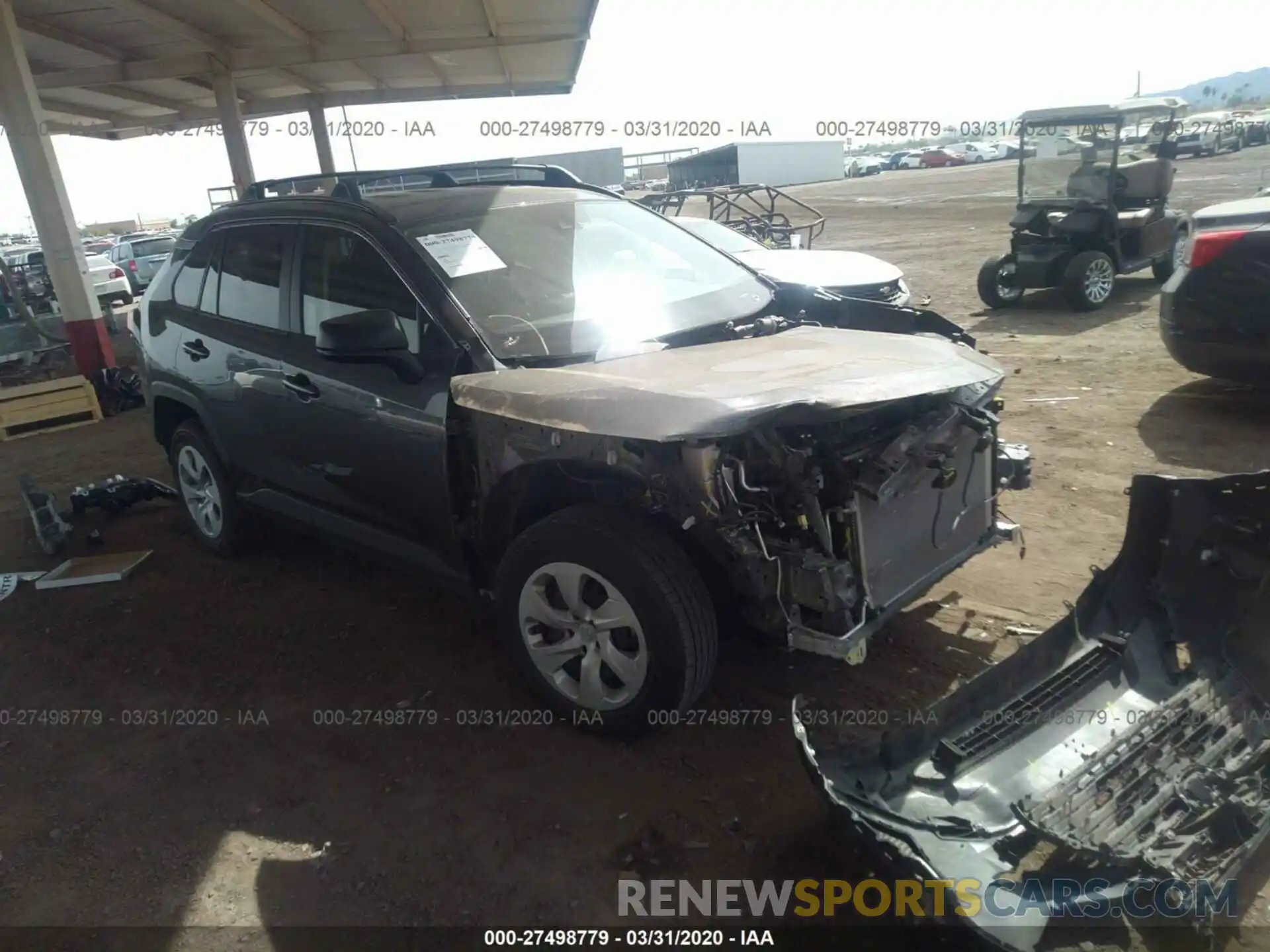 1 Photograph of a damaged car JTMH1RFV0KJ004344 TOYOTA RAV4 2019