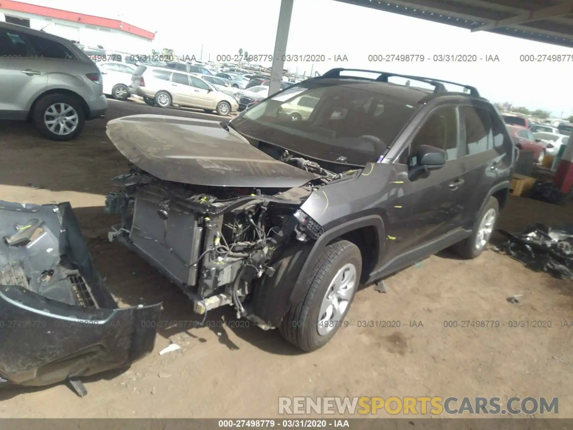 2 Photograph of a damaged car JTMH1RFV0KJ004344 TOYOTA RAV4 2019