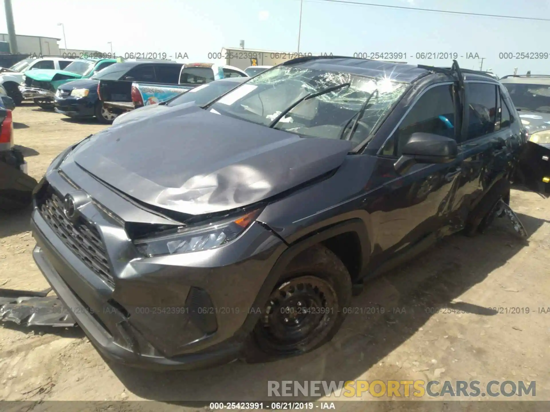 2 Photograph of a damaged car JTMH1RFV0KJ010905 TOYOTA RAV4 2019