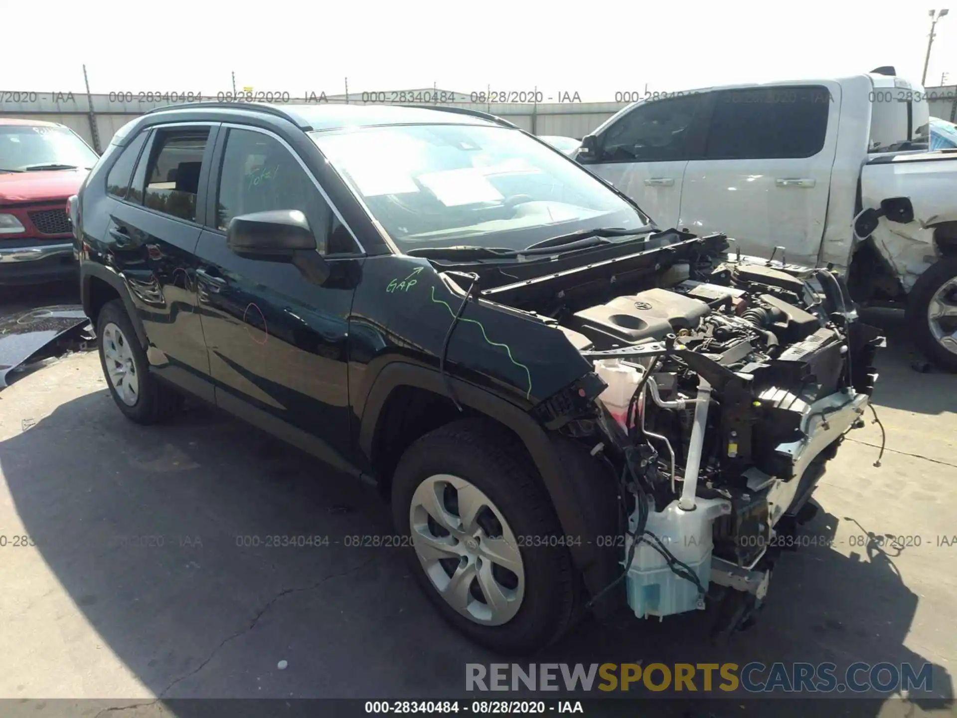 1 Photograph of a damaged car JTMH1RFV1KD504205 TOYOTA RAV4 2019