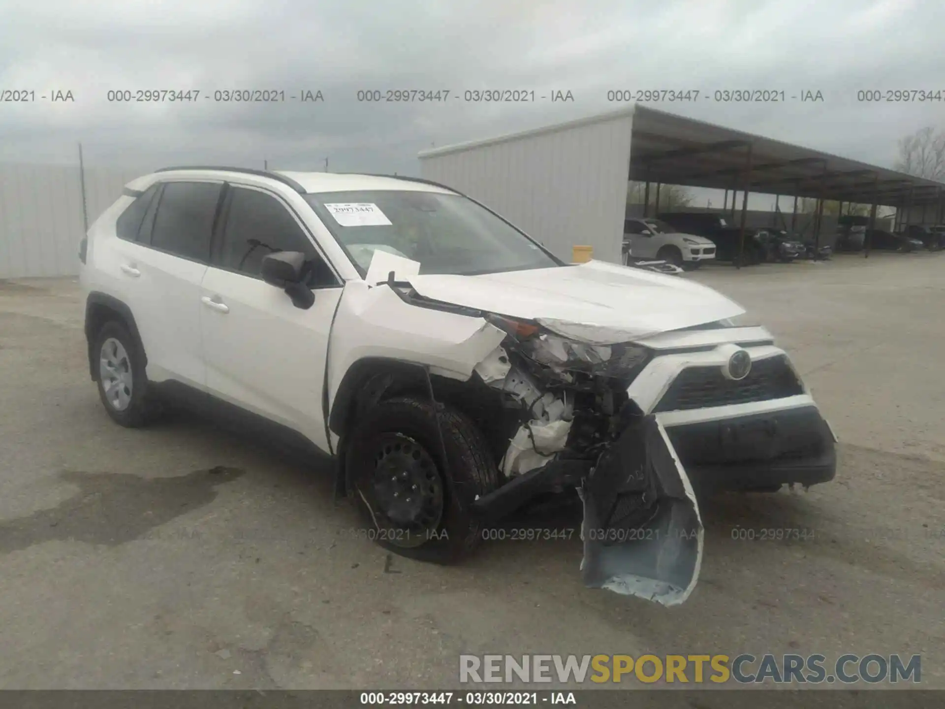 1 Photograph of a damaged car JTMH1RFV1KJ008032 TOYOTA RAV4 2019