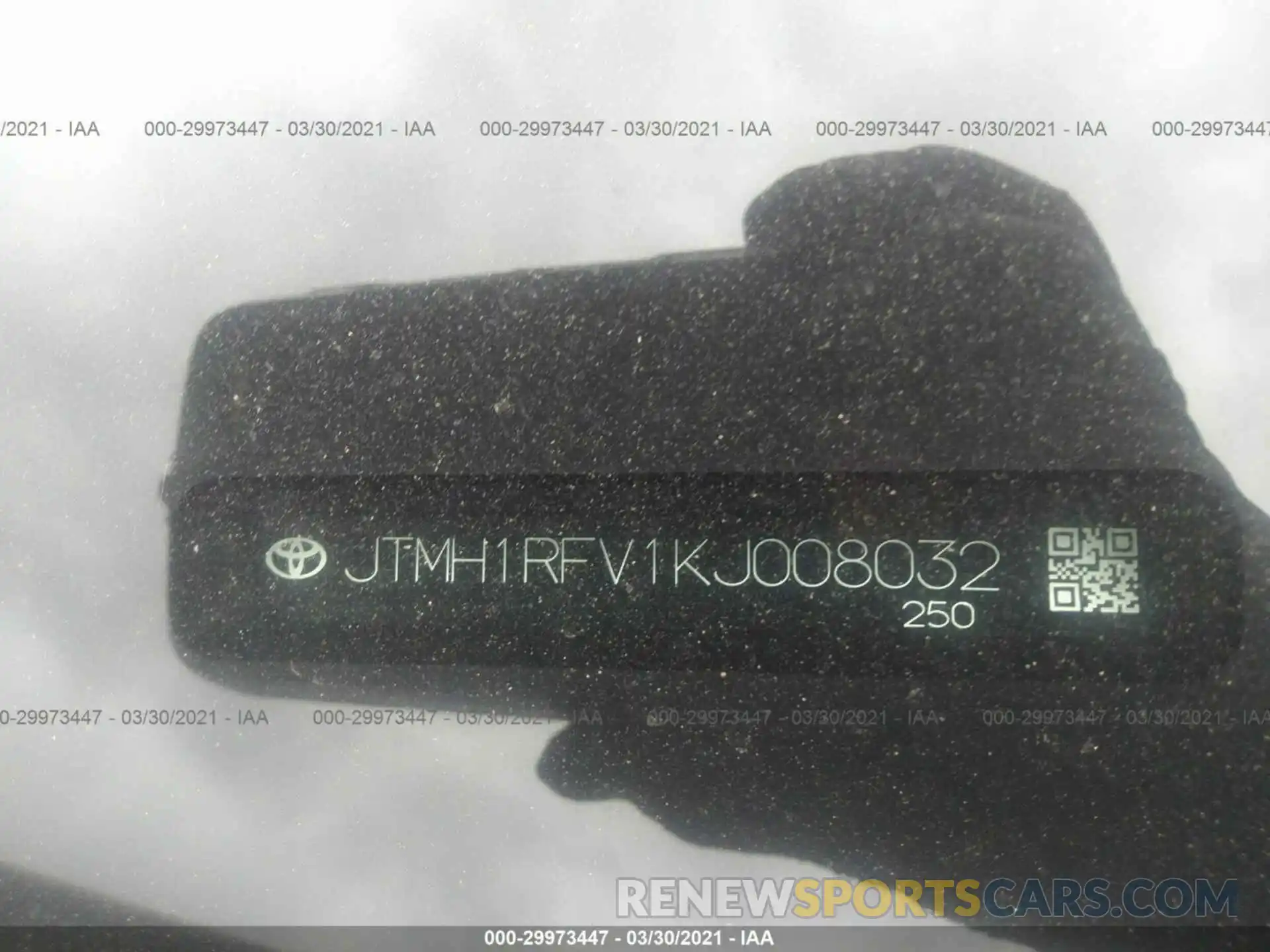 9 Фотография поврежденного автомобиля JTMH1RFV1KJ008032 TOYOTA RAV4 2019