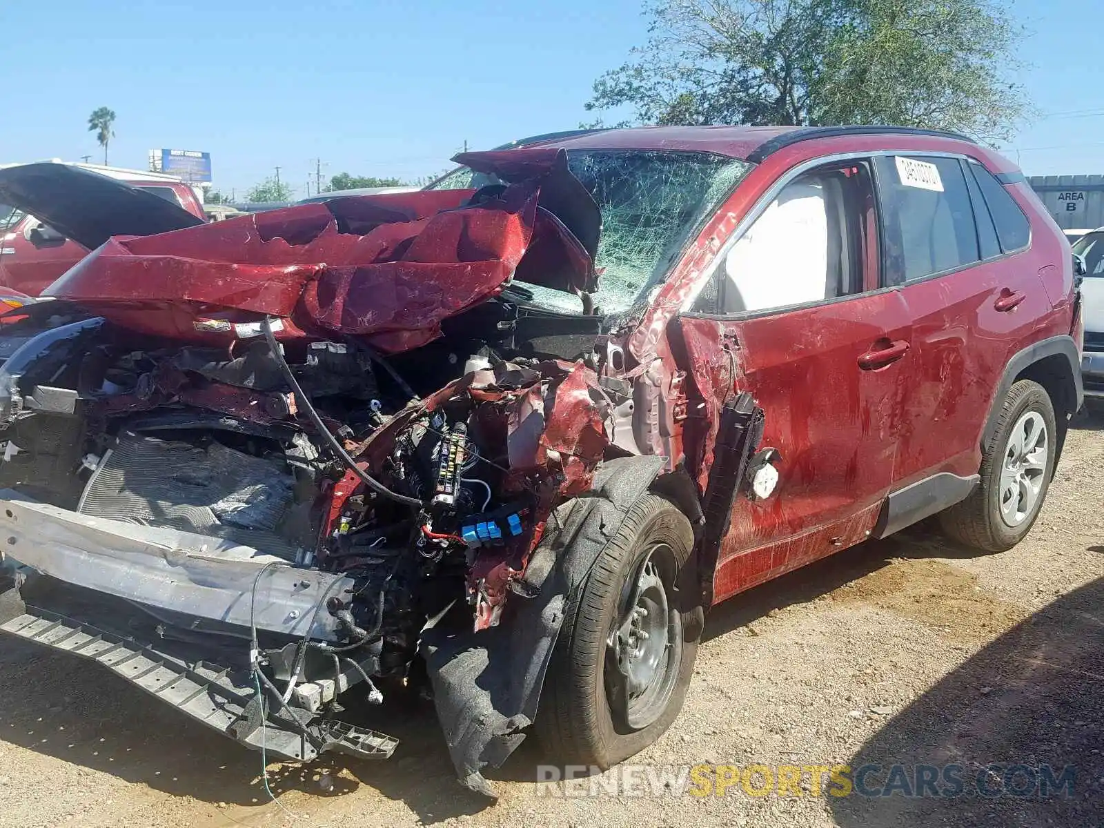 2 Photograph of a damaged car JTMH1RFV2KD033486 TOYOTA RAV4 2019