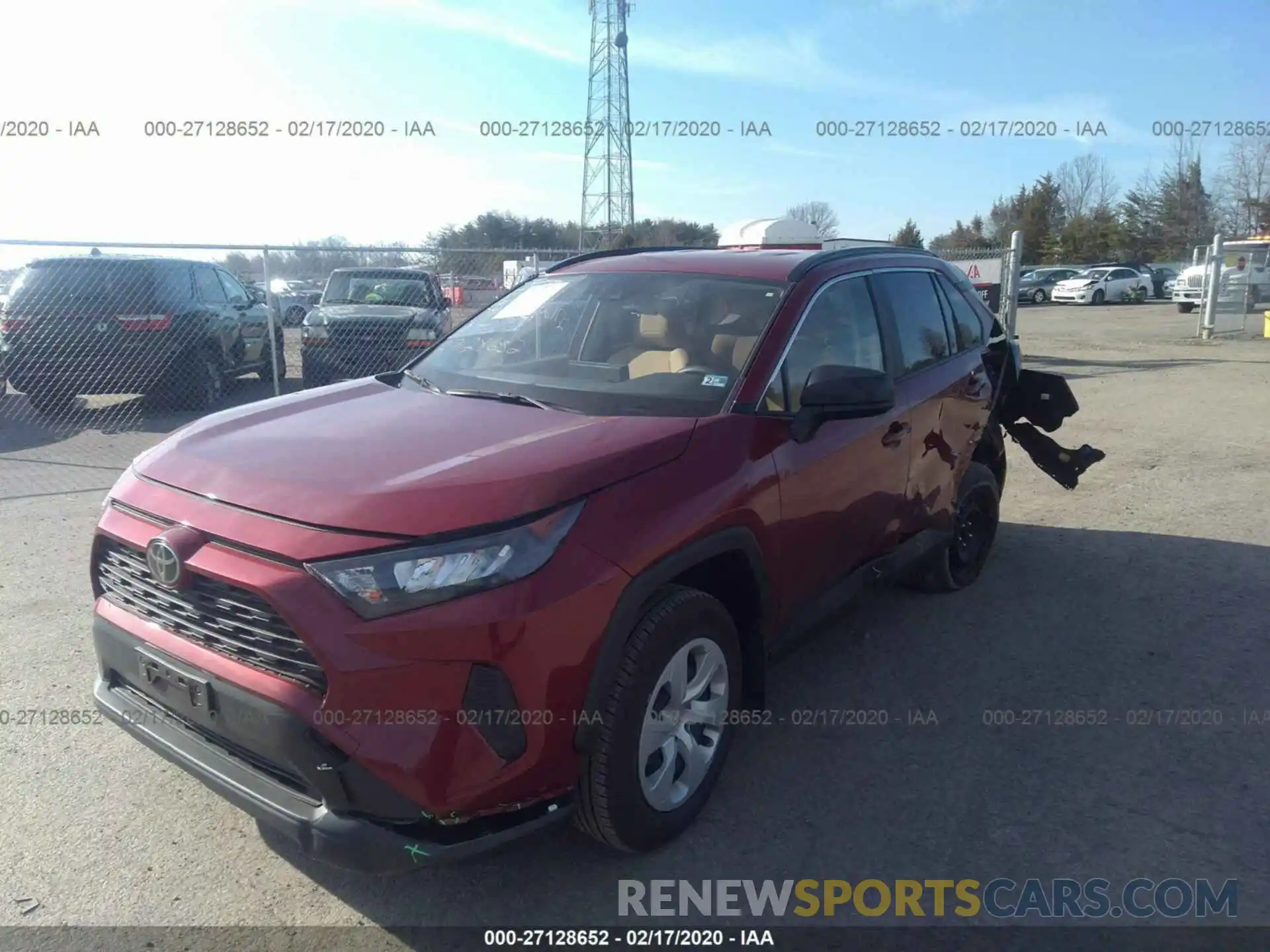 2 Фотография поврежденного автомобиля JTMH1RFV2KJ006483 TOYOTA RAV4 2019