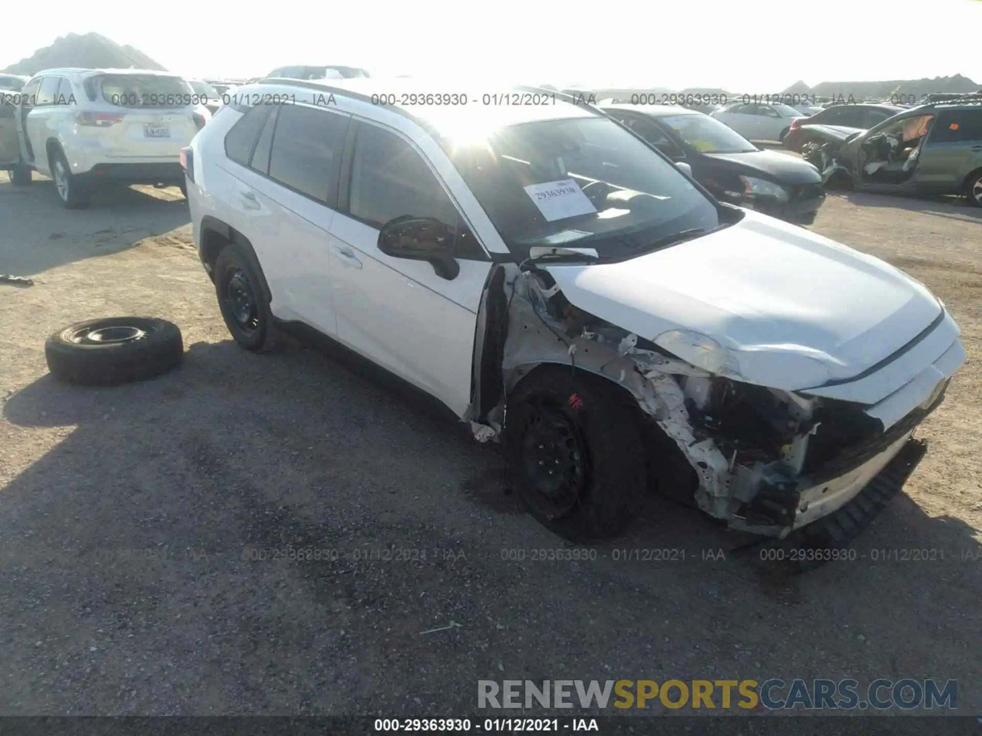 1 Photograph of a damaged car JTMH1RFV2KJ009156 TOYOTA RAV4 2019