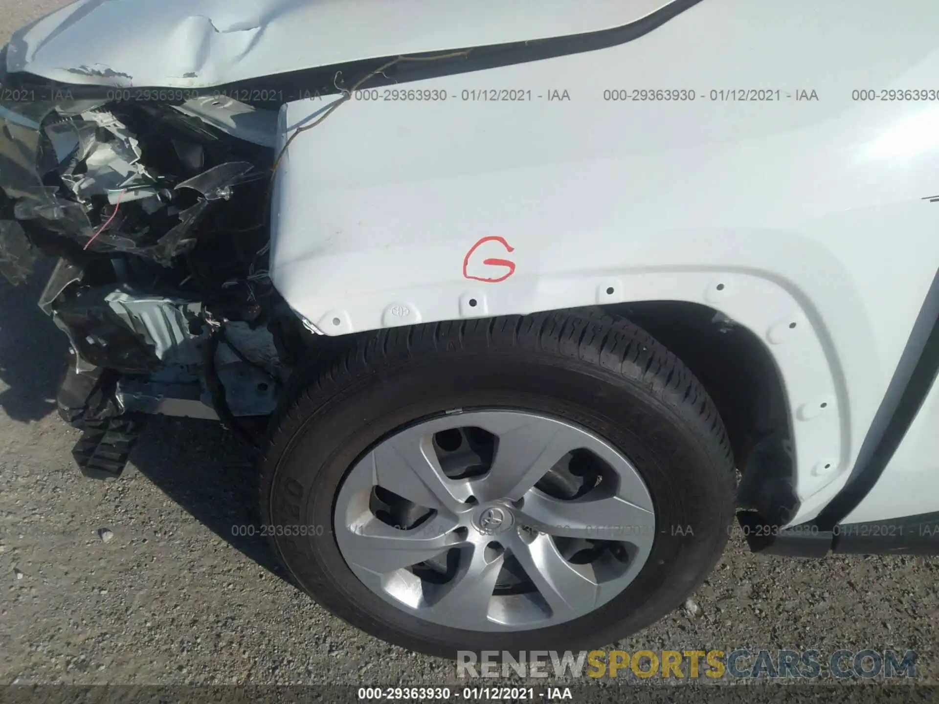 12 Photograph of a damaged car JTMH1RFV2KJ009156 TOYOTA RAV4 2019