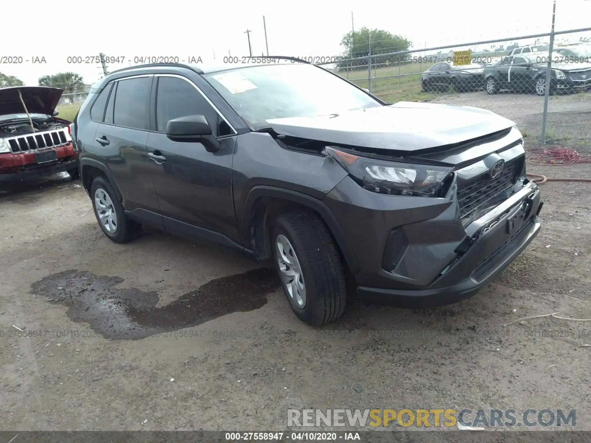 1 Photograph of a damaged car JTMH1RFV3KD510412 TOYOTA RAV4 2019