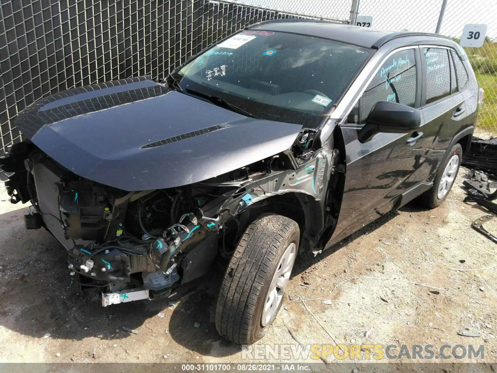 2 Photograph of a damaged car JTMH1RFV3KJ005004 TOYOTA RAV4 2019