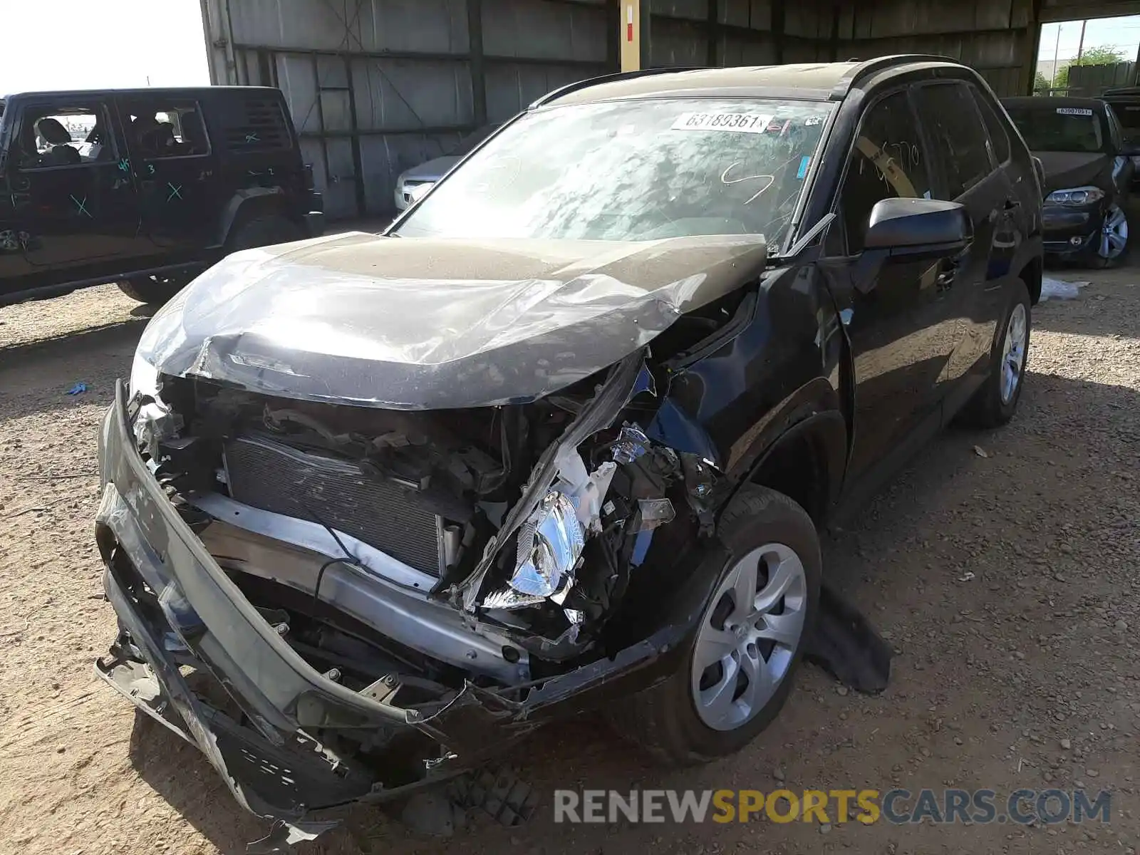 2 Photograph of a damaged car JTMH1RFV3KJ012843 TOYOTA RAV4 2019