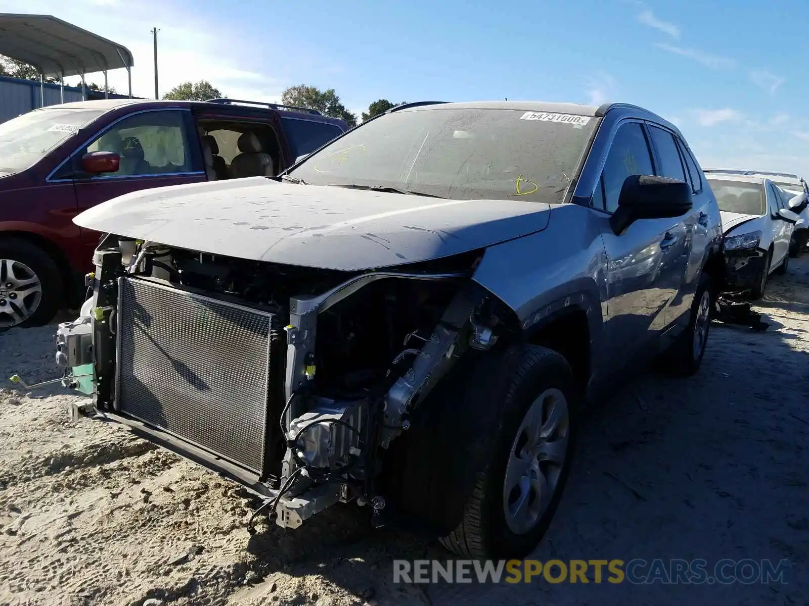 2 Photograph of a damaged car JTMH1RFV4KD032131 TOYOTA RAV4 2019