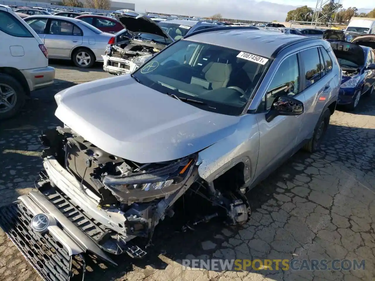 2 Photograph of a damaged car JTMH1RFV4KD500939 TOYOTA RAV4 2019