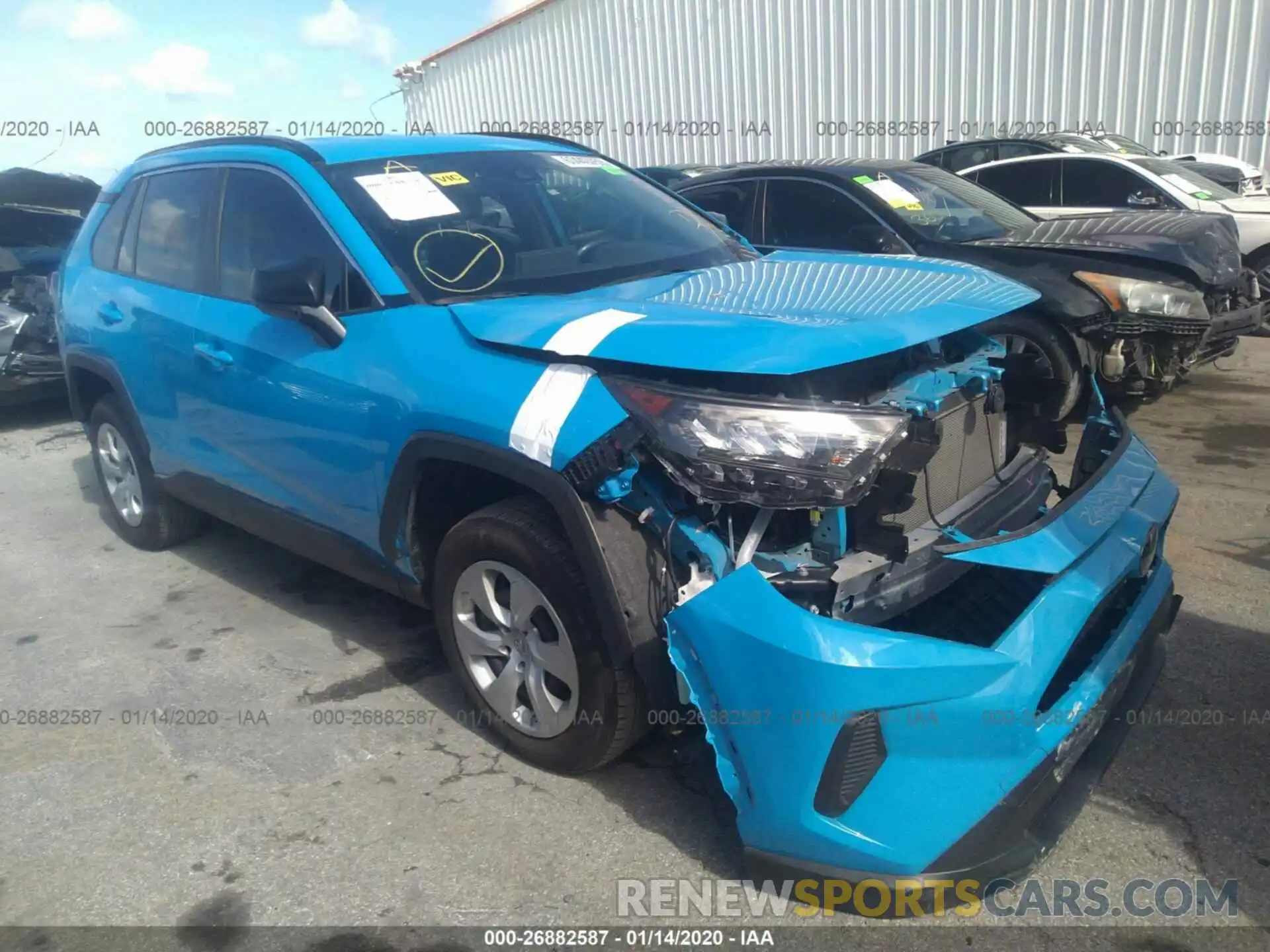 1 Photograph of a damaged car JTMH1RFV4KD514503 TOYOTA RAV4 2019