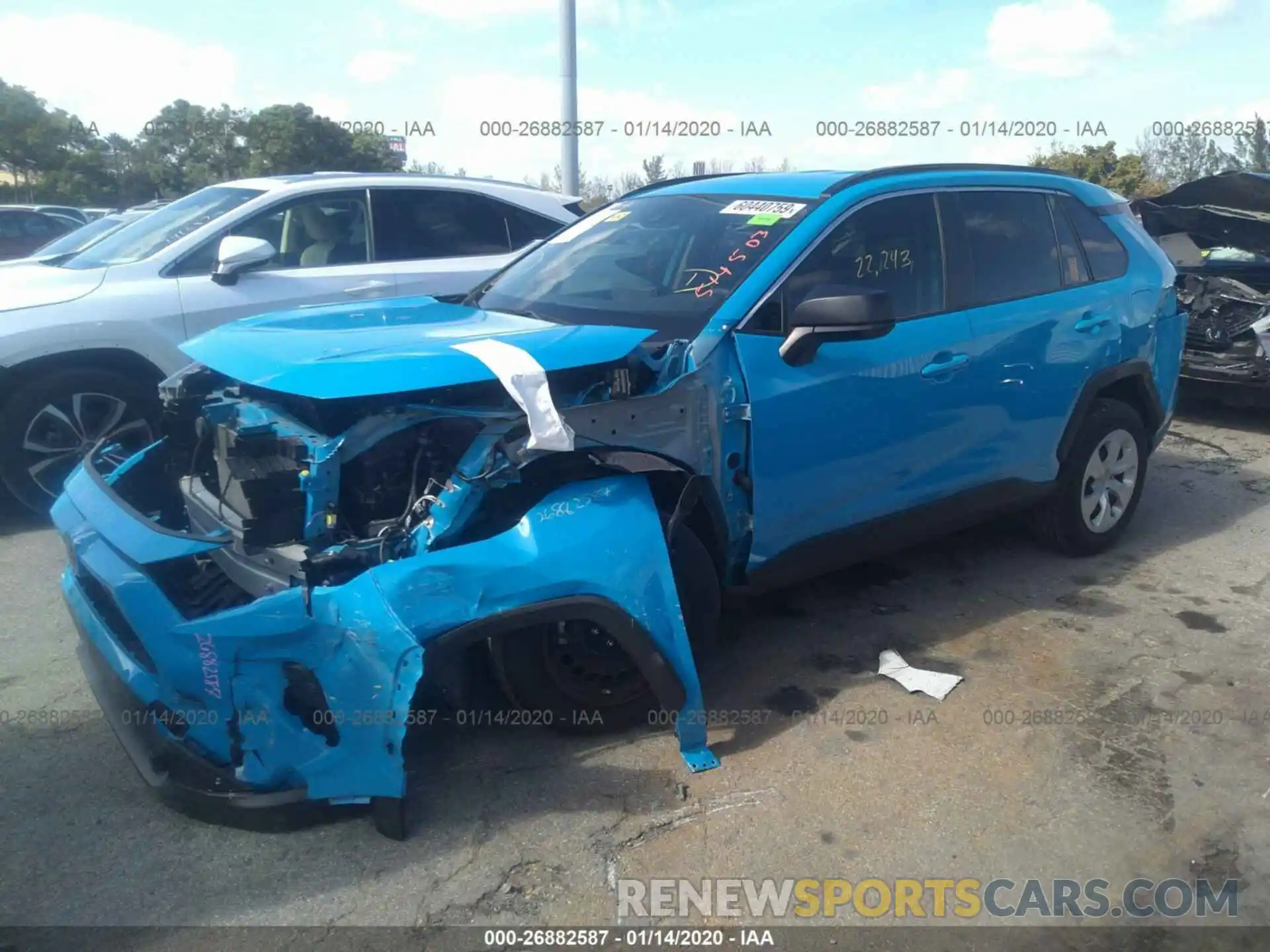 2 Photograph of a damaged car JTMH1RFV4KD514503 TOYOTA RAV4 2019