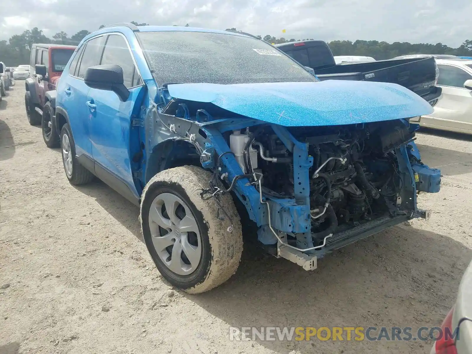 1 Photograph of a damaged car JTMH1RFV4KD517157 TOYOTA RAV4 2019