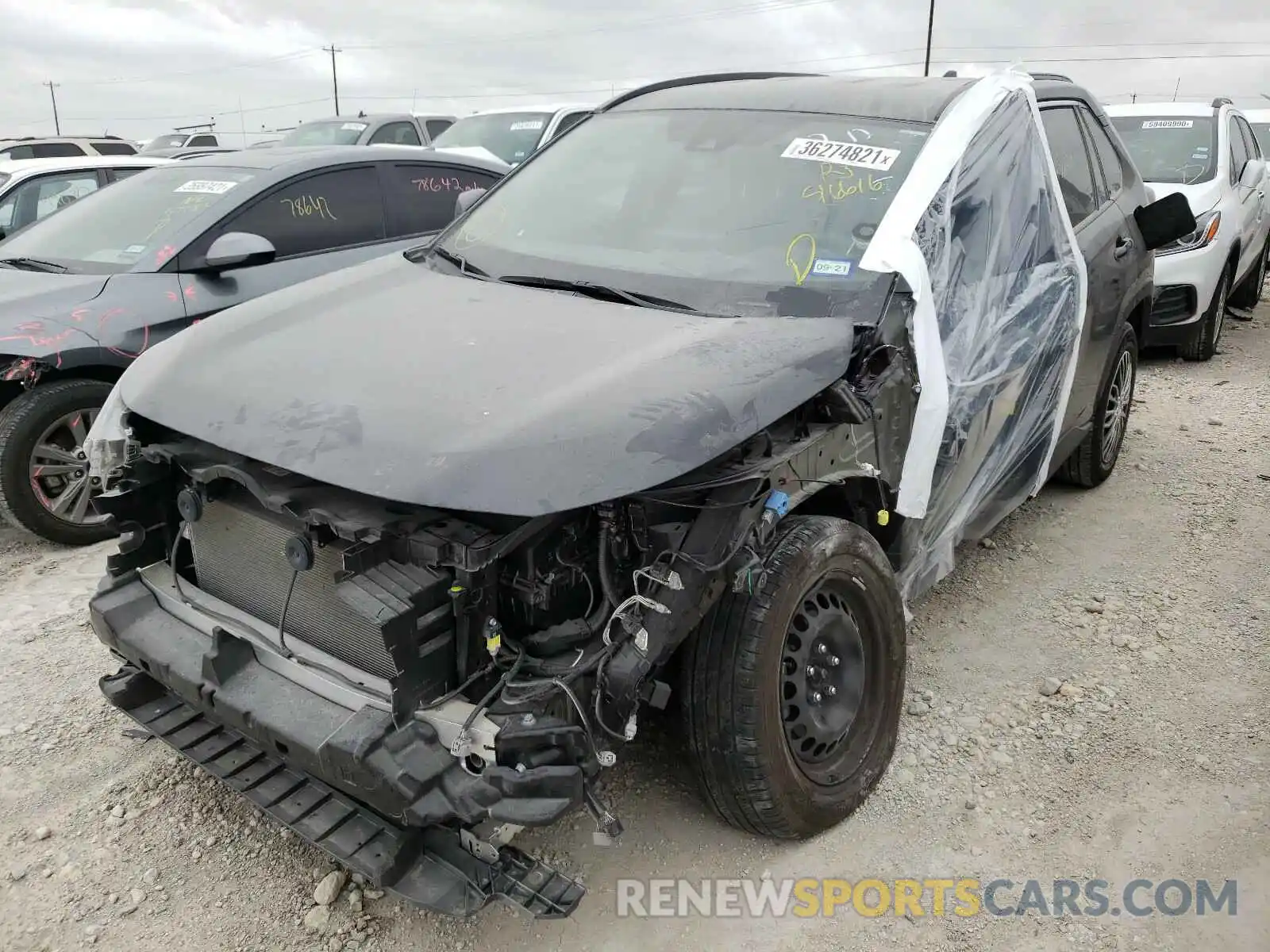 2 Photograph of a damaged car JTMH1RFV5KD516616 TOYOTA RAV4 2019