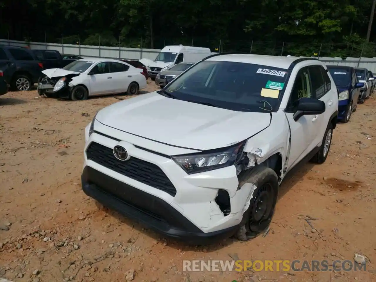 2 Photograph of a damaged car JTMH1RFV5KJ002198 TOYOTA RAV4 2019