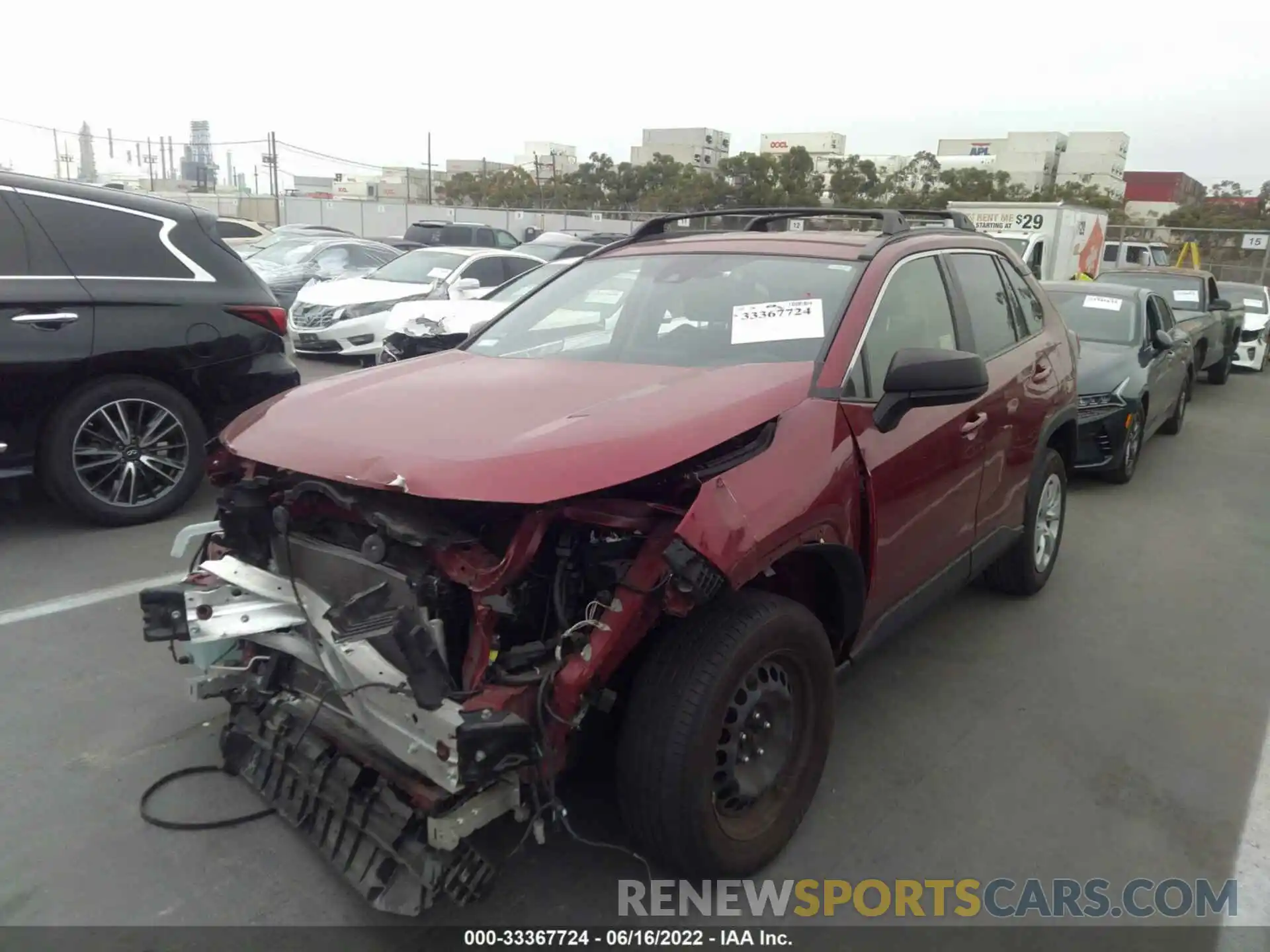 2 Photograph of a damaged car JTMH1RFV5KJ005618 TOYOTA RAV4 2019