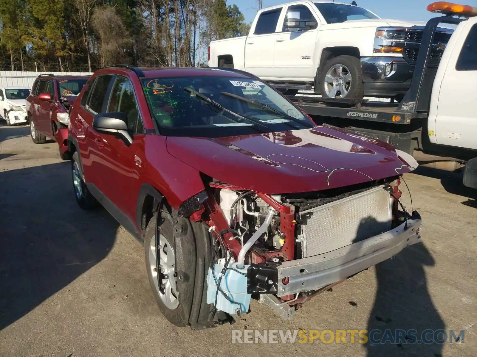 1 Photograph of a damaged car JTMH1RFV6KD003584 TOYOTA RAV4 2019