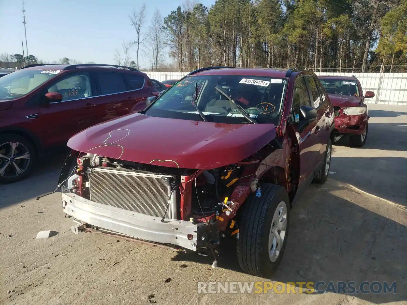 2 Photograph of a damaged car JTMH1RFV6KD003584 TOYOTA RAV4 2019