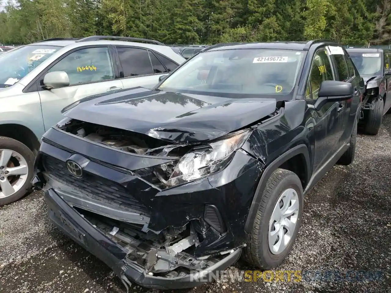 2 Фотография поврежденного автомобиля JTMH1RFV6KD004766 TOYOTA RAV4 2019