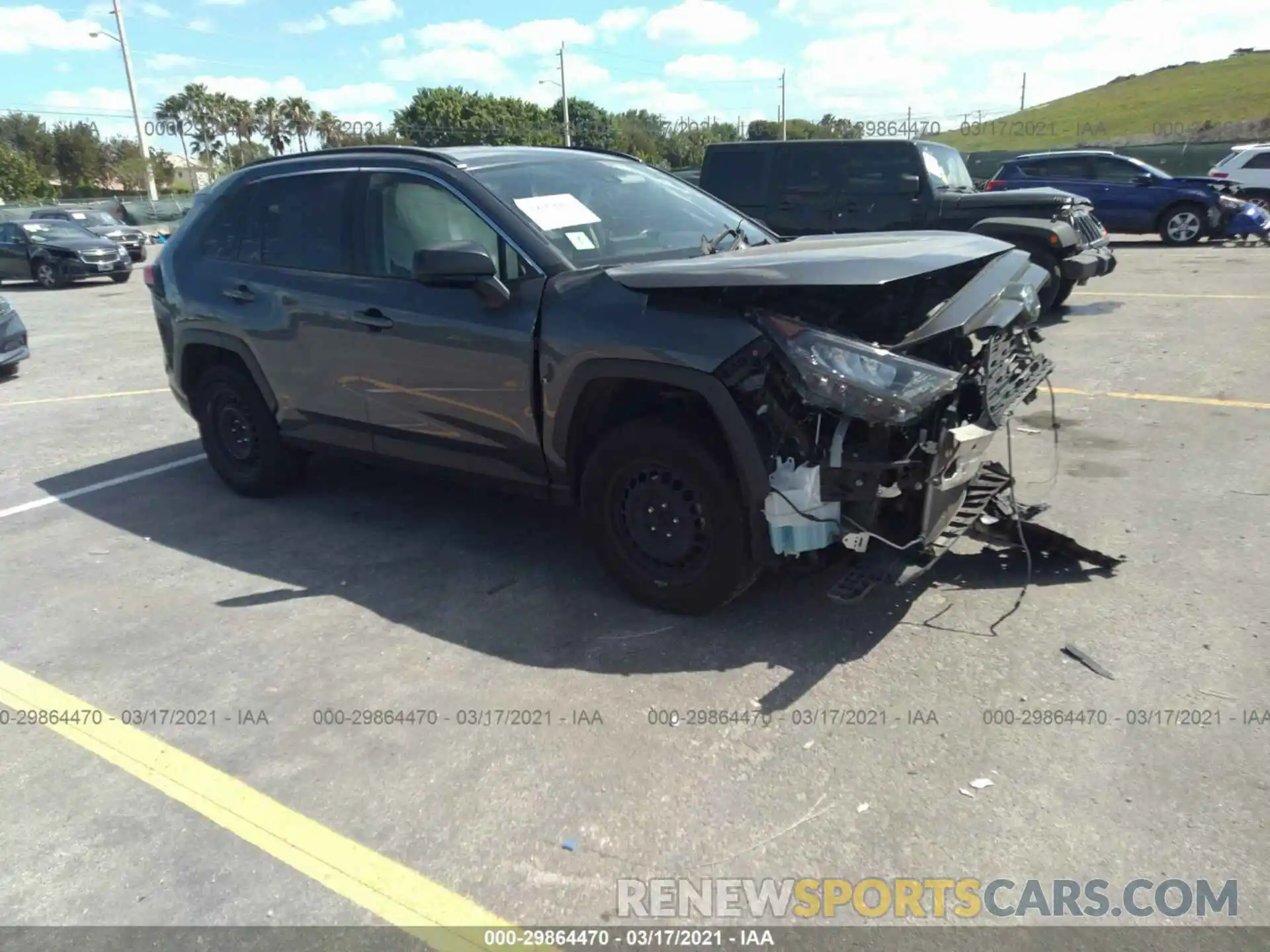 1 Photograph of a damaged car JTMH1RFV6KD007120 TOYOTA RAV4 2019