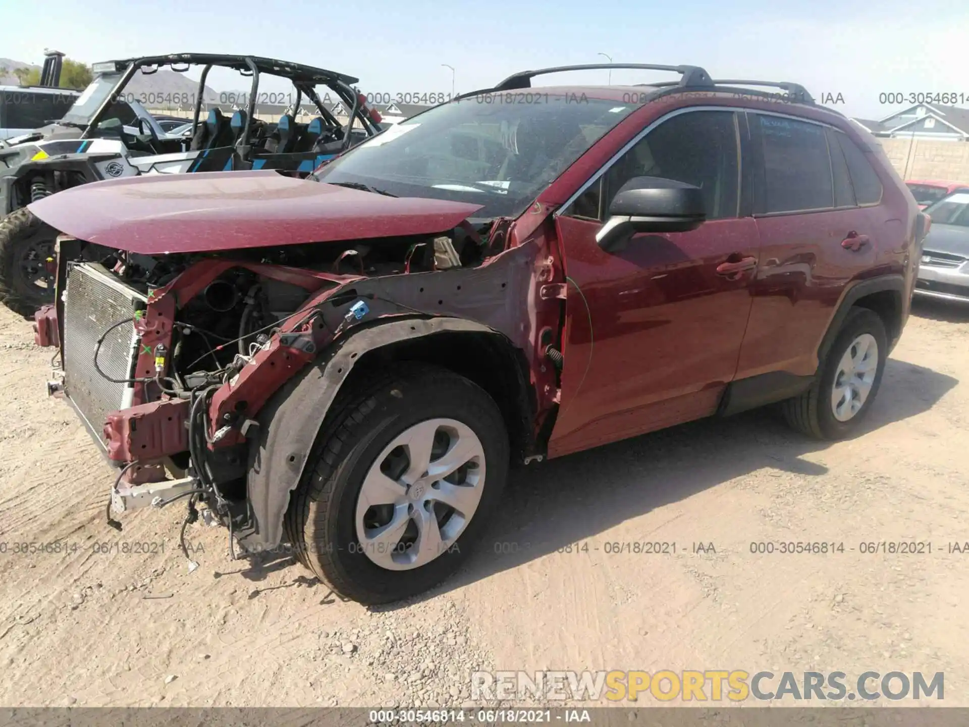 2 Photograph of a damaged car JTMH1RFV6KD011815 TOYOTA RAV4 2019