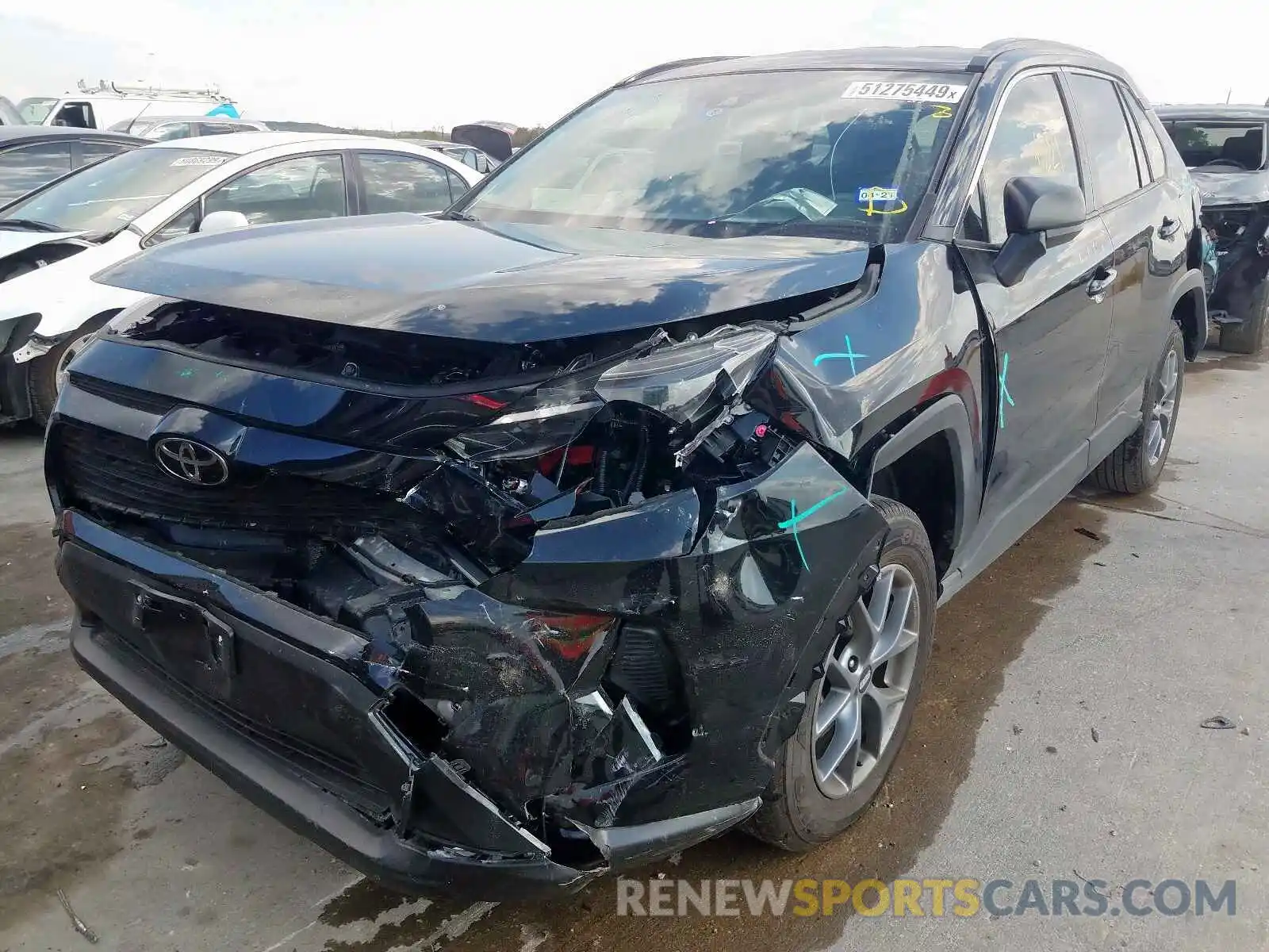 2 Photograph of a damaged car JTMH1RFV6KD511084 TOYOTA RAV4 2019