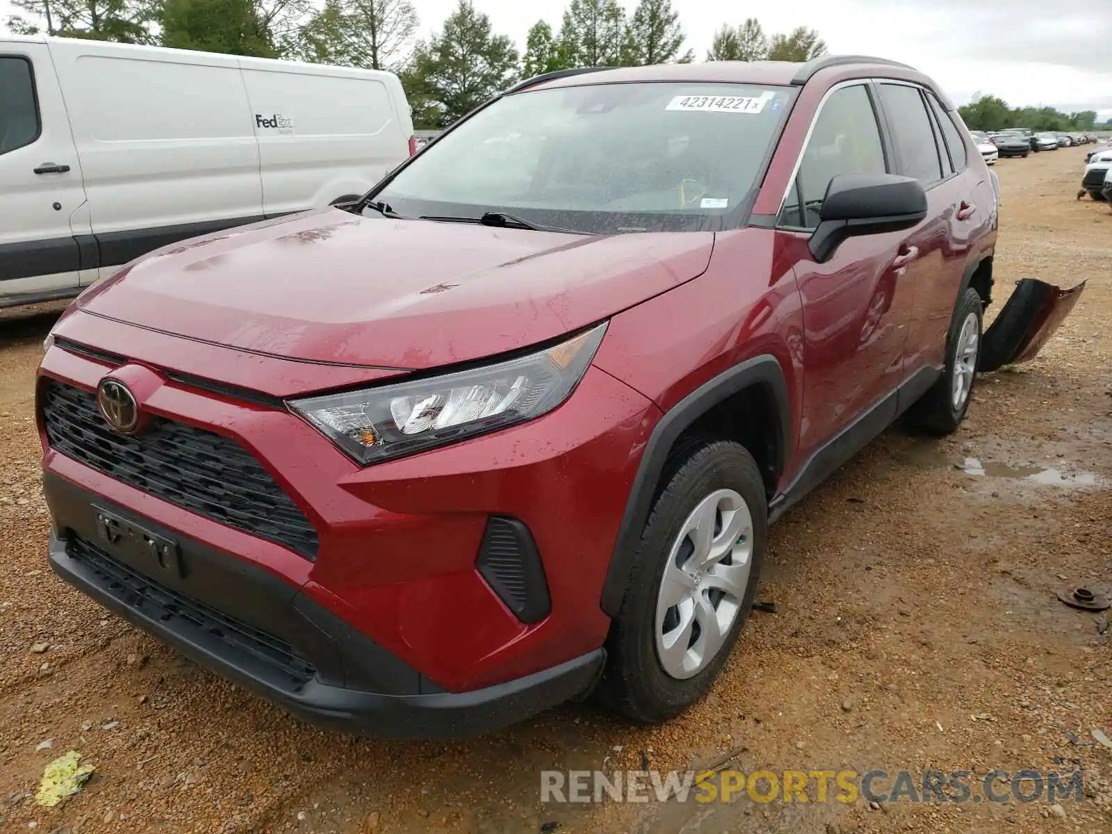 2 Photograph of a damaged car JTMH1RFV6KJ004395 TOYOTA RAV4 2019