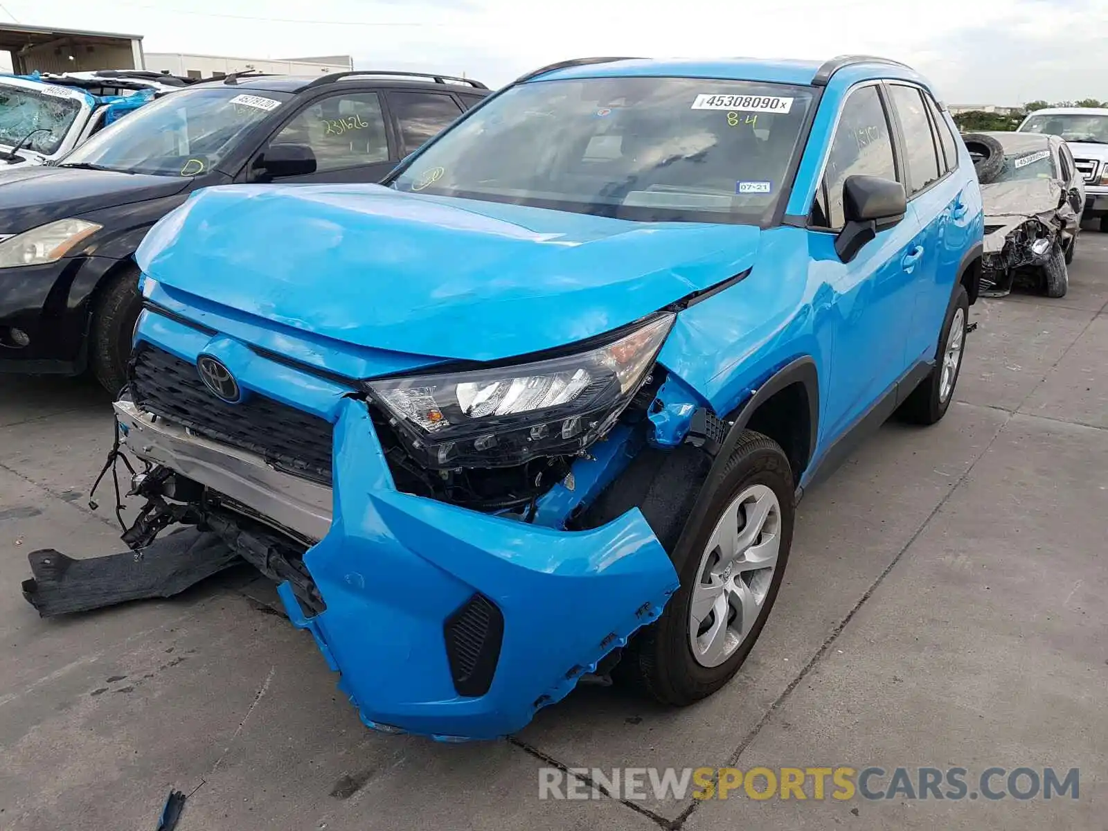 2 Фотография поврежденного автомобиля JTMH1RFV7KD024072 TOYOTA RAV4 2019