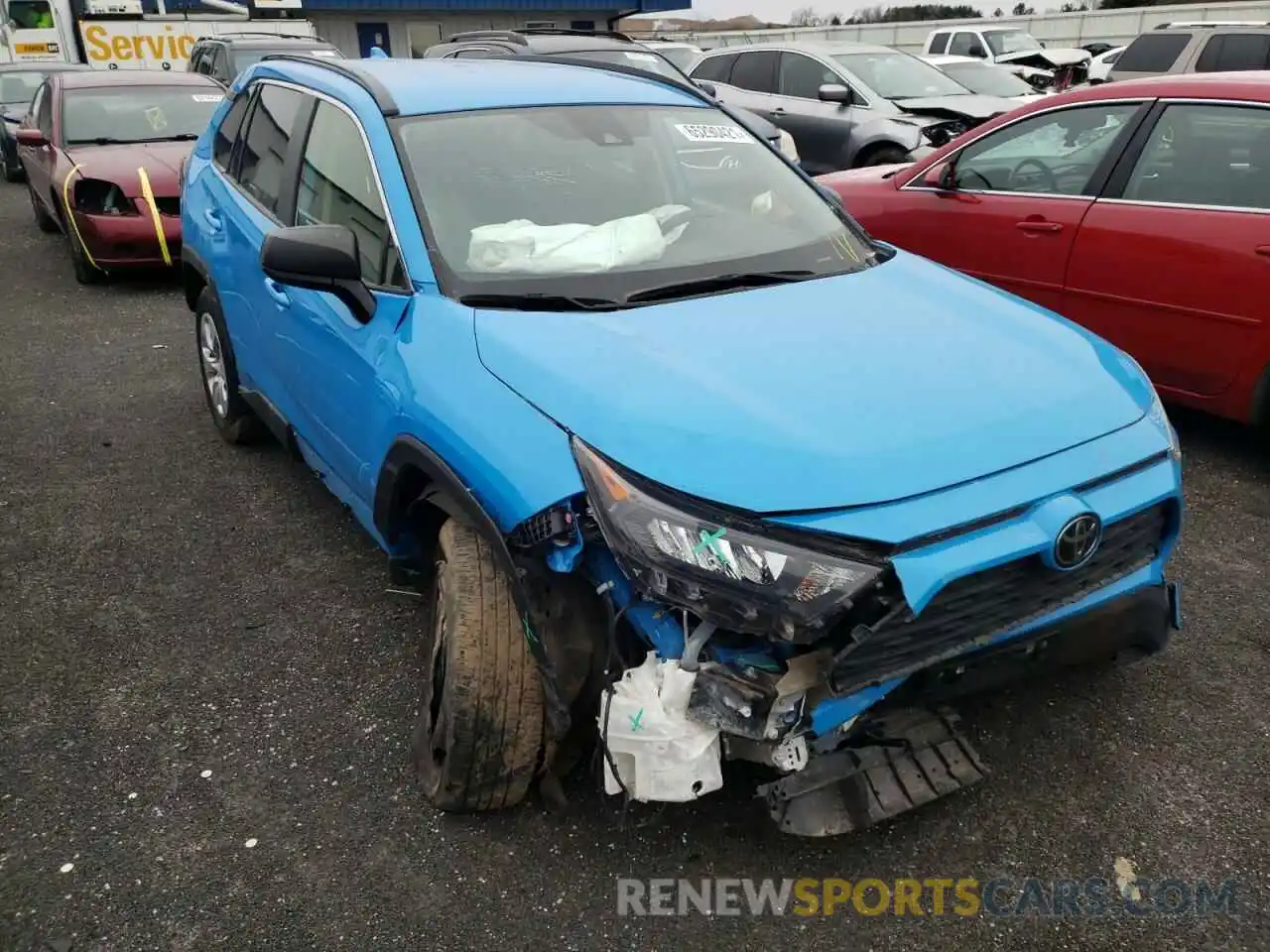 1 Photograph of a damaged car JTMH1RFV7KD506718 TOYOTA RAV4 2019