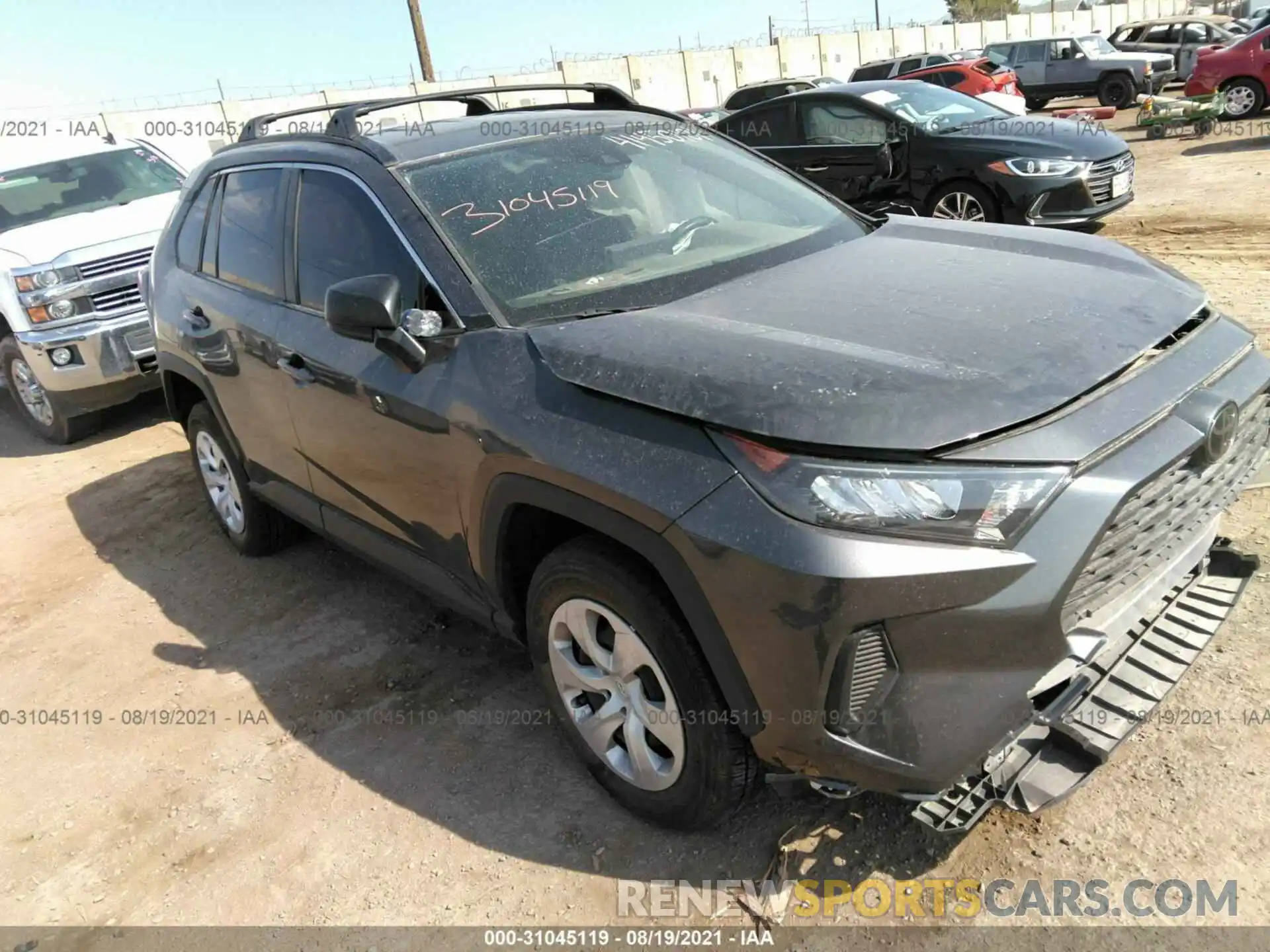 1 Photograph of a damaged car JTMH1RFV7KJ010285 TOYOTA RAV4 2019