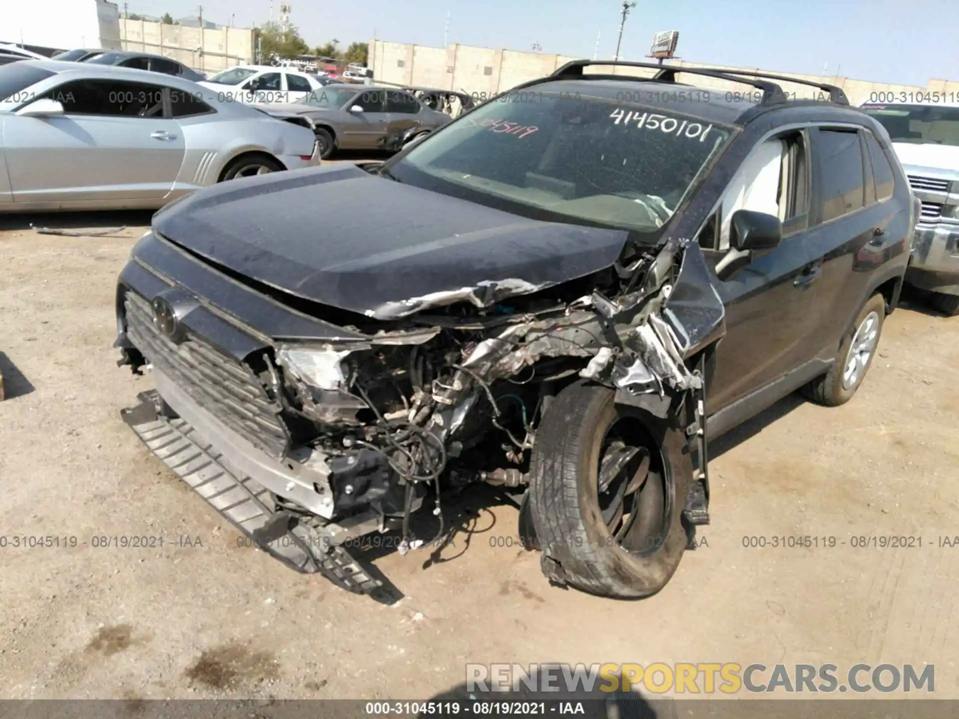 2 Photograph of a damaged car JTMH1RFV7KJ010285 TOYOTA RAV4 2019